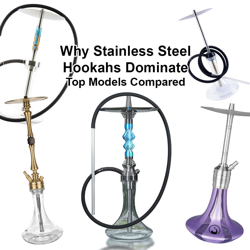 Stainless Steel Hookahs - B2 Hookah v5 - Draco - Inox - Steamulation & Hoob