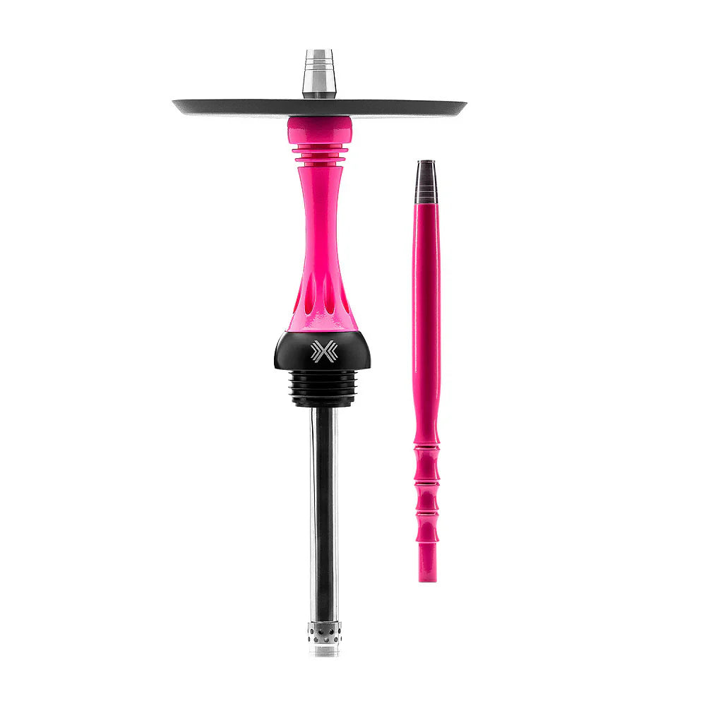 A lineup of elegant and stylish pink hookahs, featuring modern and traditional designs.