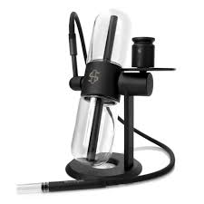 Premium 360° rotating gravity hookah with borosilicate glass and anodized aluminum