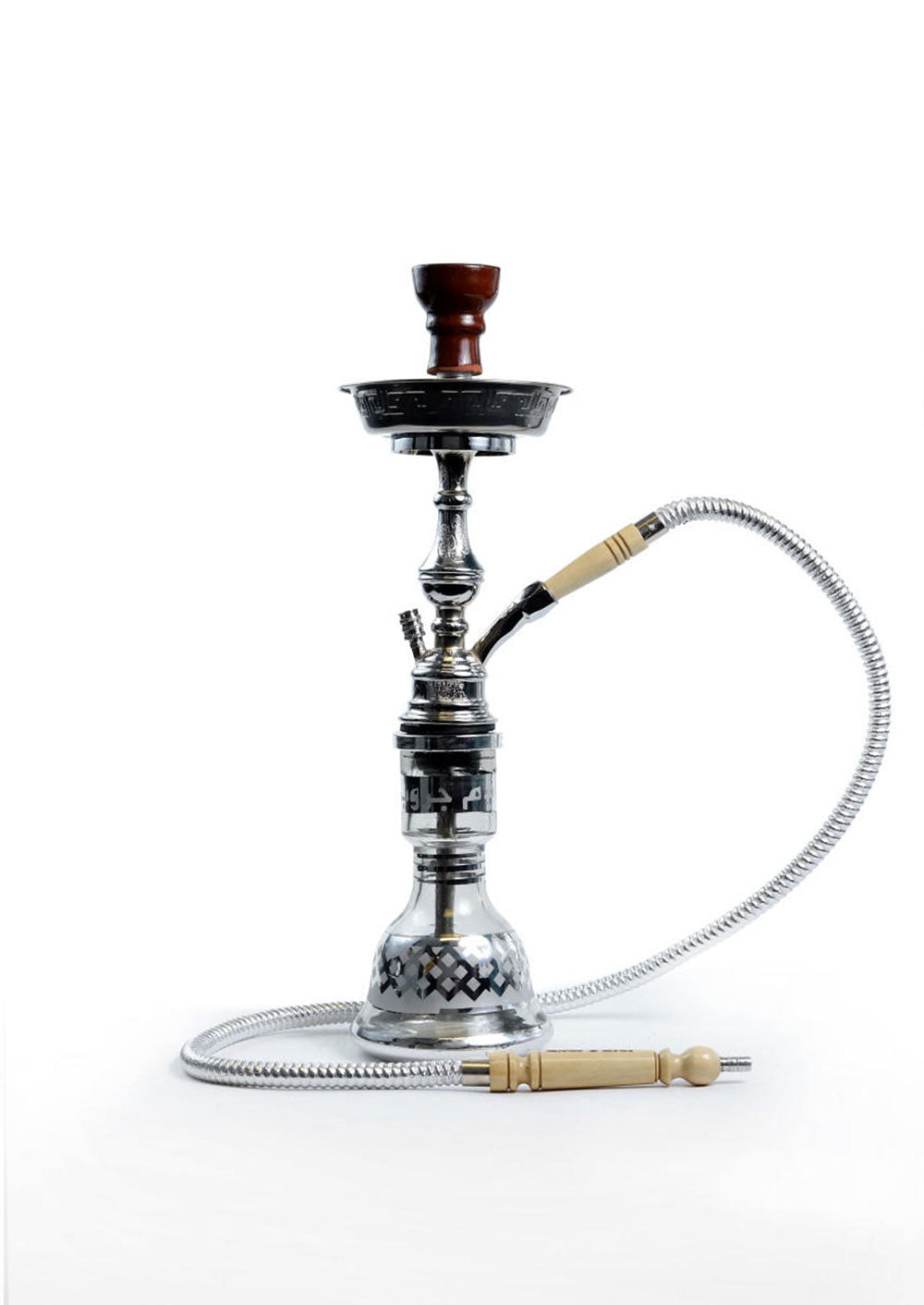 Silver Safari Lux Verginia Hookah with Matching Base – 23 Inch