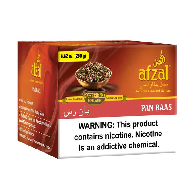 Afzal Premium Tobacco 250g Pan Flavors
