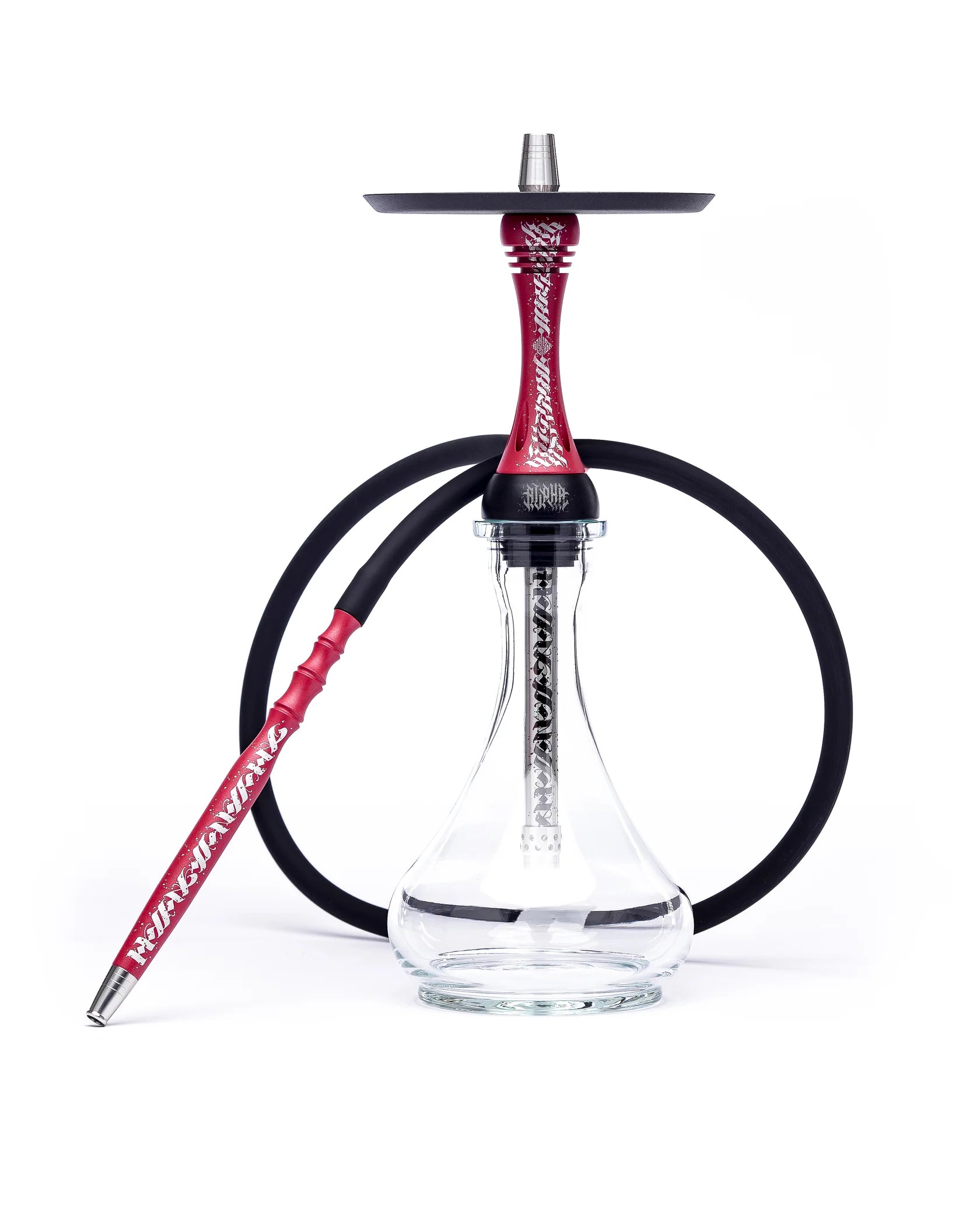 Alpha Hookah Model X Artist Collection Full Setup Matte Red Colorway
