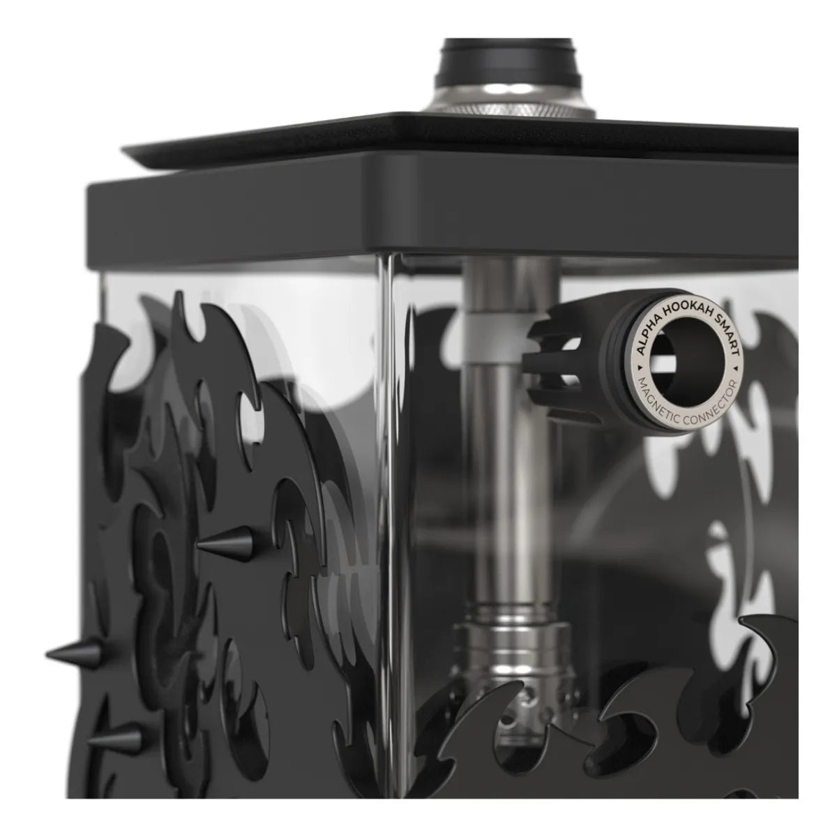 Alpha Hookah Tribal Exzo with zoom in for hose port