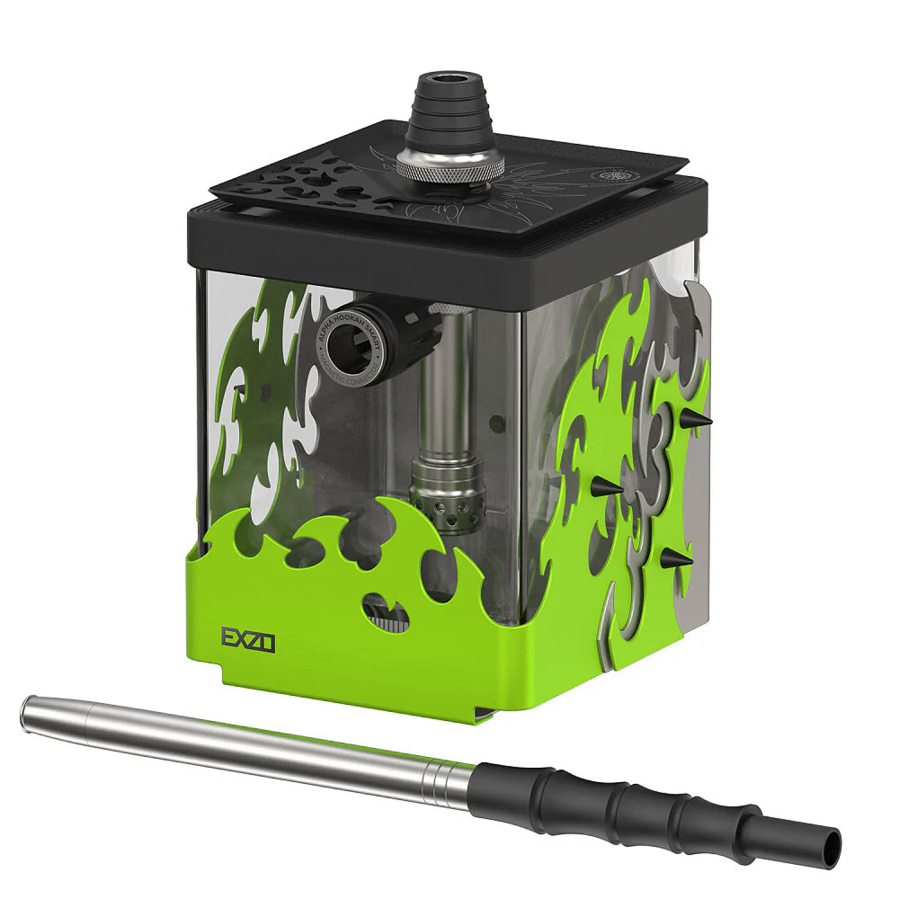 Alpha Hookah Smart Waterfall Purge Effect - Stainless Steel Exzo Body