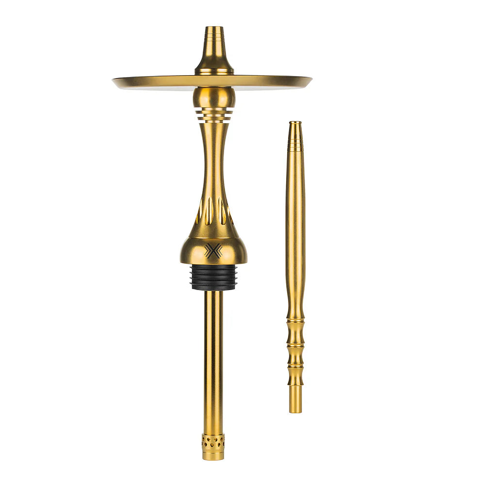 Alpha Hookah Model X Steel Gold - Titanium Coated Stainless Steel Hookah