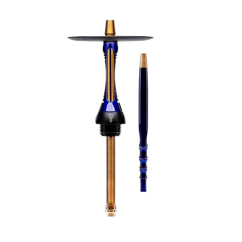 Alpha Hookah Model S - Gold and Dark Blue Combination Hookah