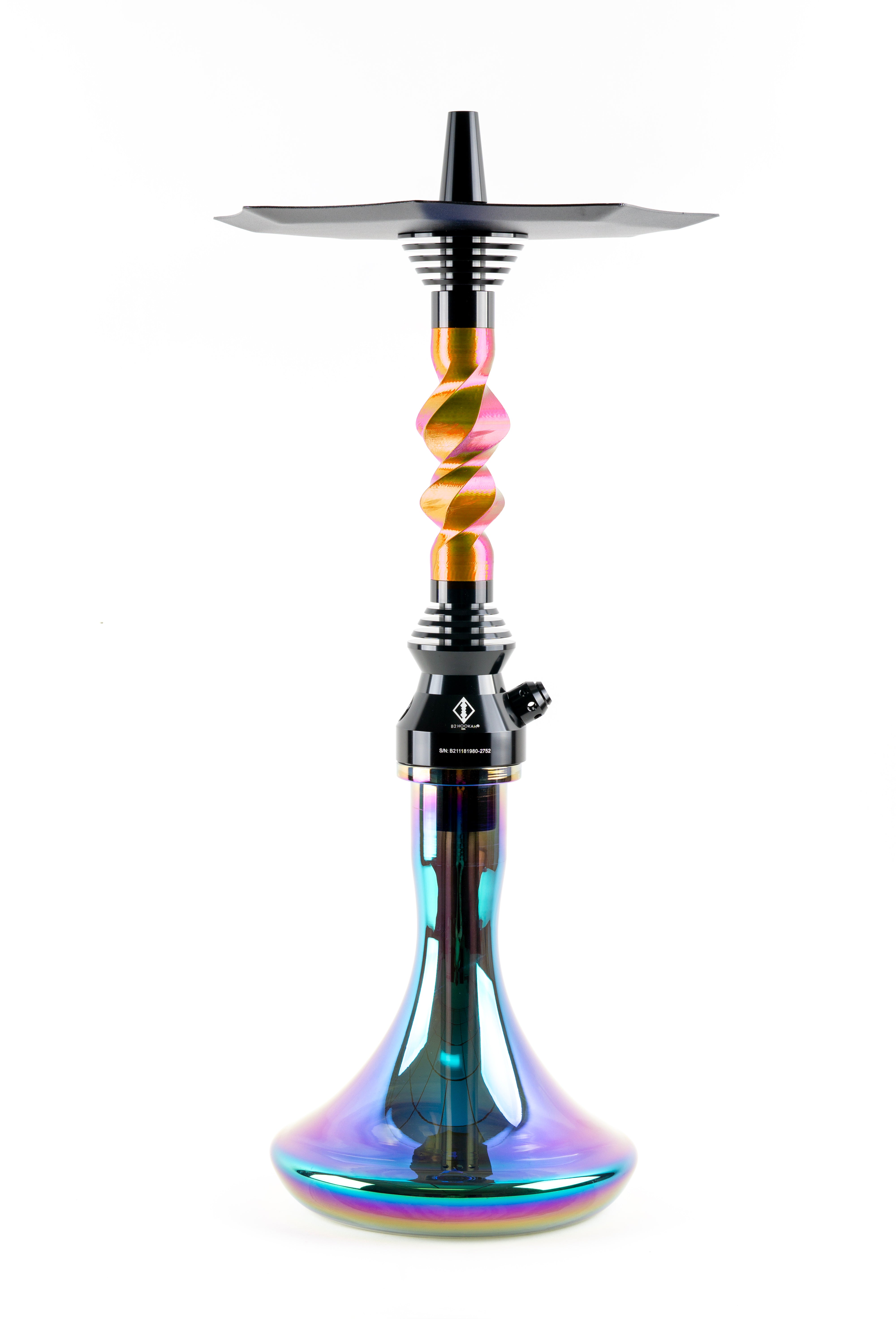Silk Orange B2 Hookah Aero-X – Precision-Machined Hookah in Orange
