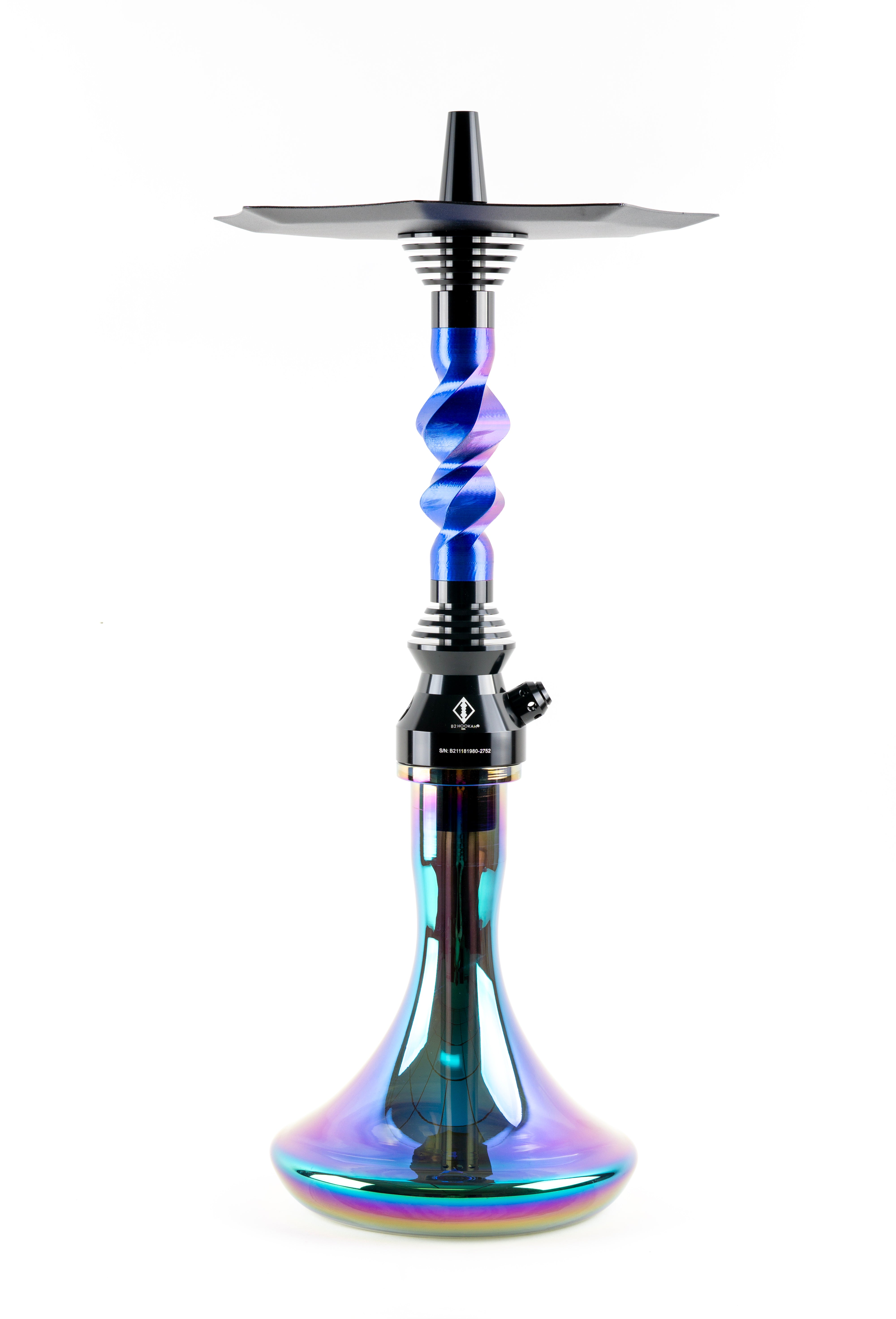 Silk Magenta Aero-X Hookah – Custom Made Hookah Stem by B2