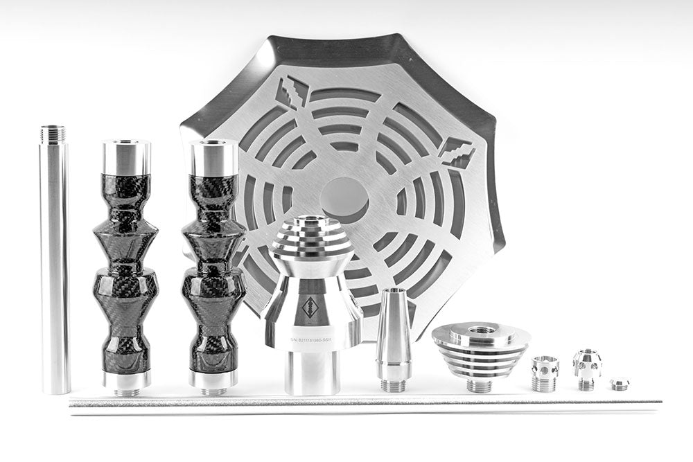 B2 Hookah Carbon304 - Stainless Steel + Carbon Fiber - Premium Hookah in-Stock & Ready to Ship! - B2 Hookah