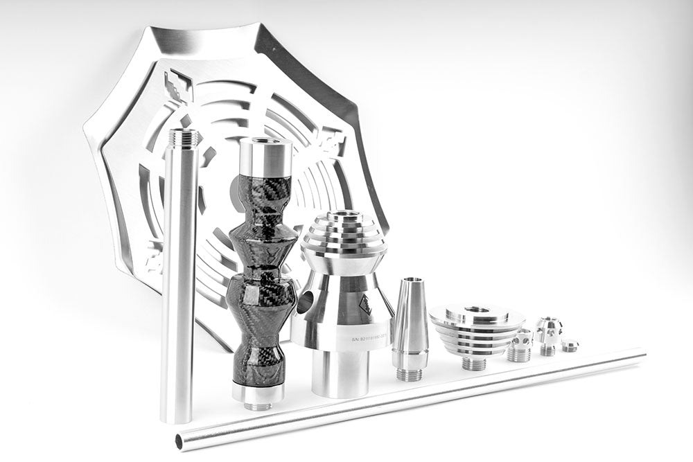 B2 Hookah Carbon304 - Stainless Steel + Carbon Fiber - Premium Hookah in-Stock & Ready to Ship! - B2 Hookah
