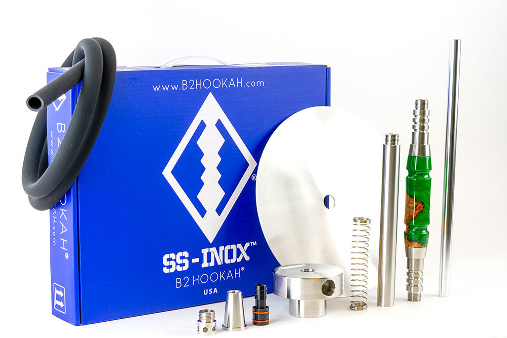 B2 Hookah SS-Inox v2 - Premier Hookah Lounge & Personal Stainless Steel Hookah - B2 Hookah