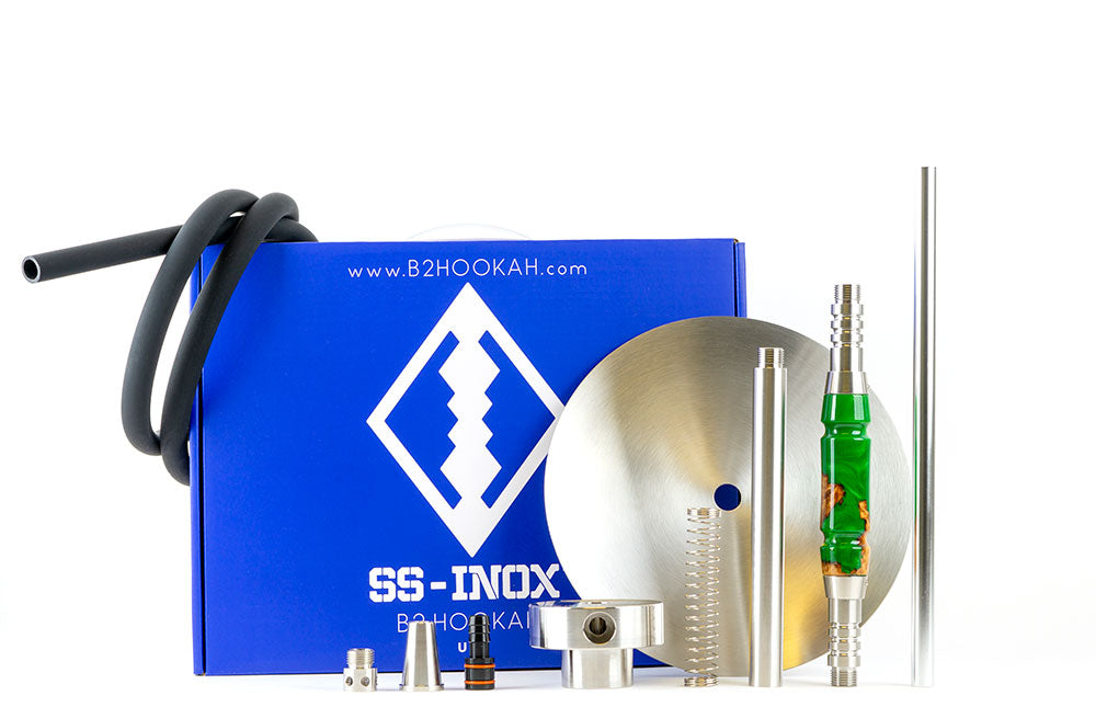 B2 Hookah SS-Inox v2 - Premier Hookah Lounge & Personal Stainless Steel Hookah - B2 Hookah
