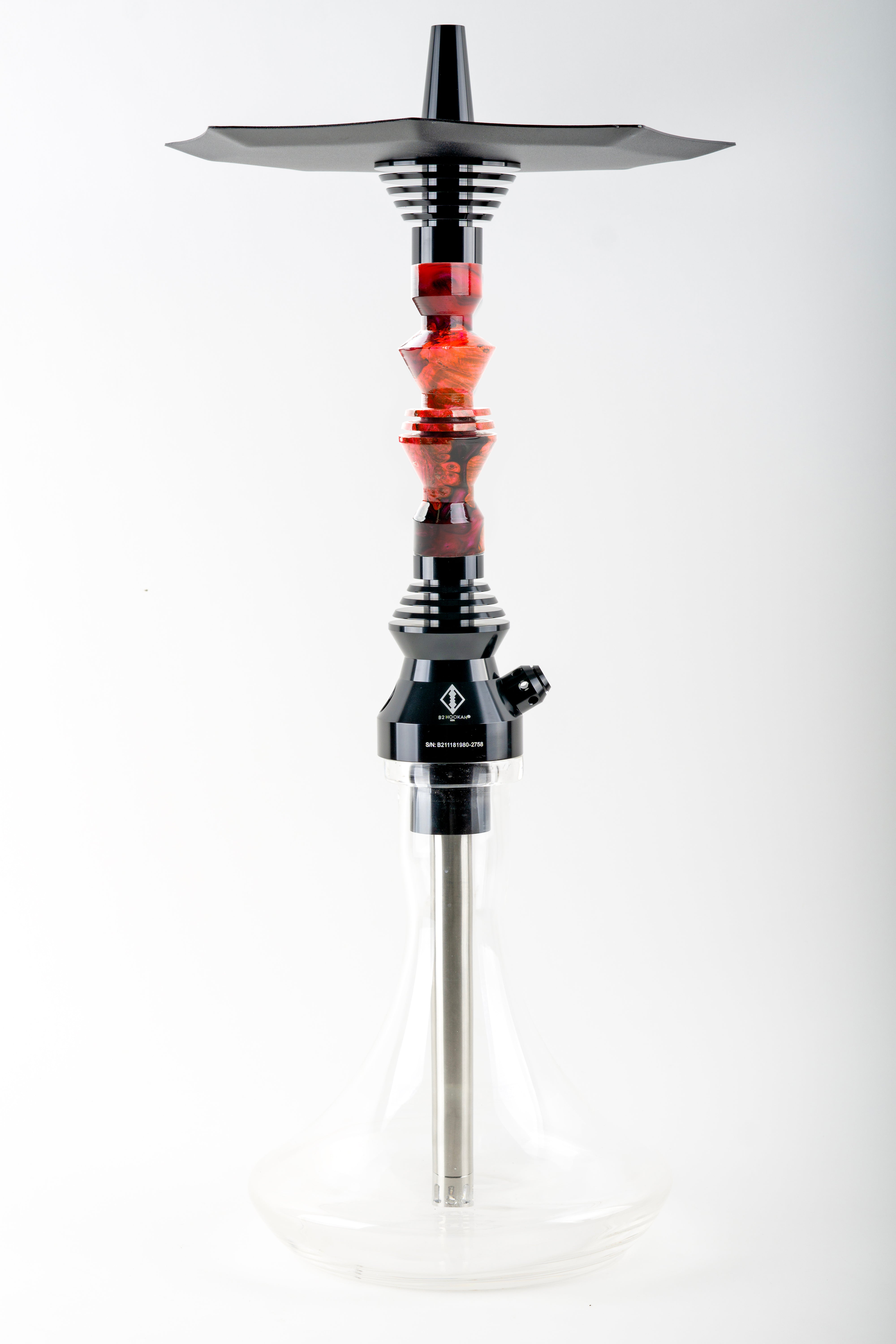 B2 Hookah v5 Precious Cut Collection Crimson Eclipse - B2 Hookah
