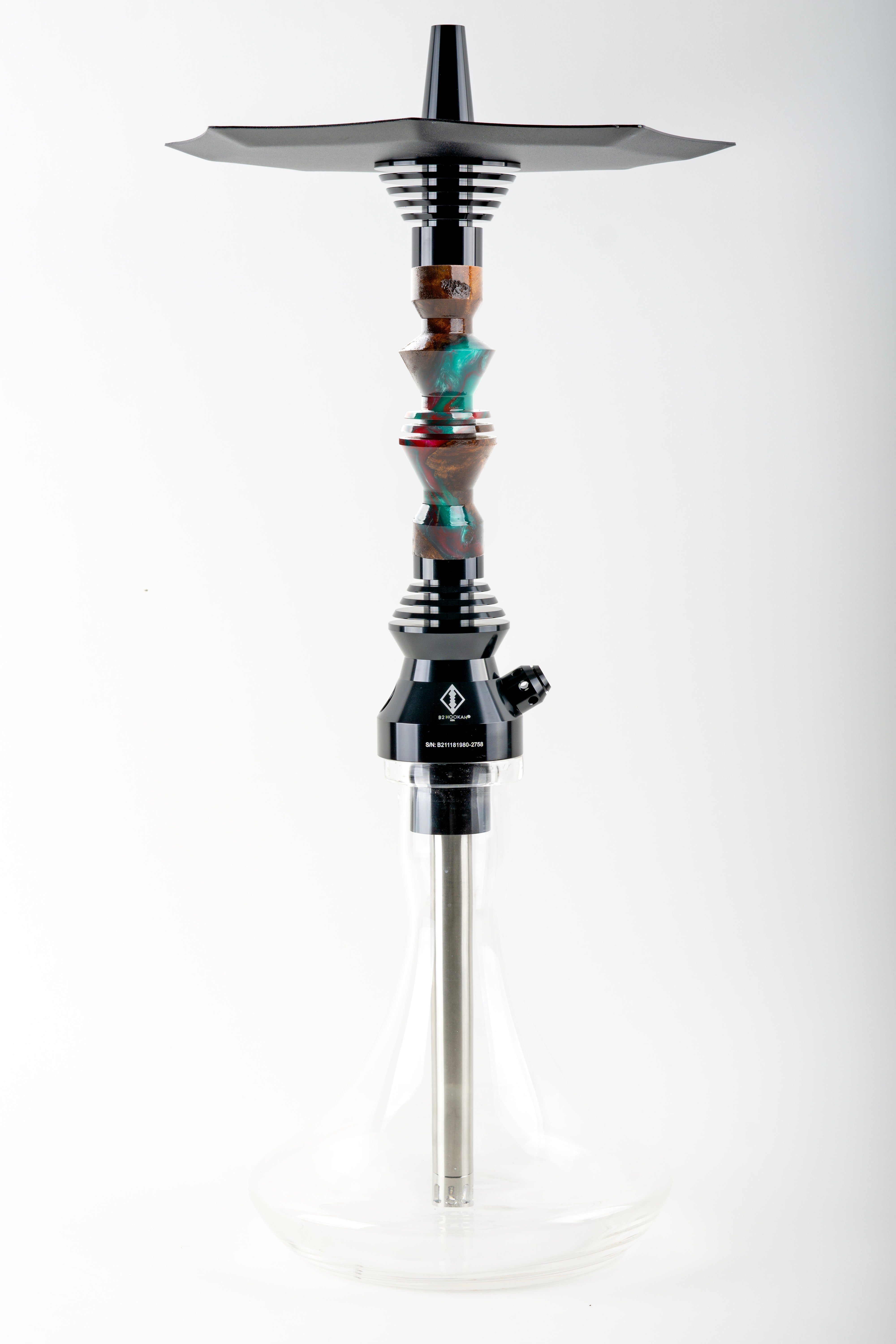 B2 Hookah v5 Precious Cut Collection Crimson Tide Drift - B2 Hookah