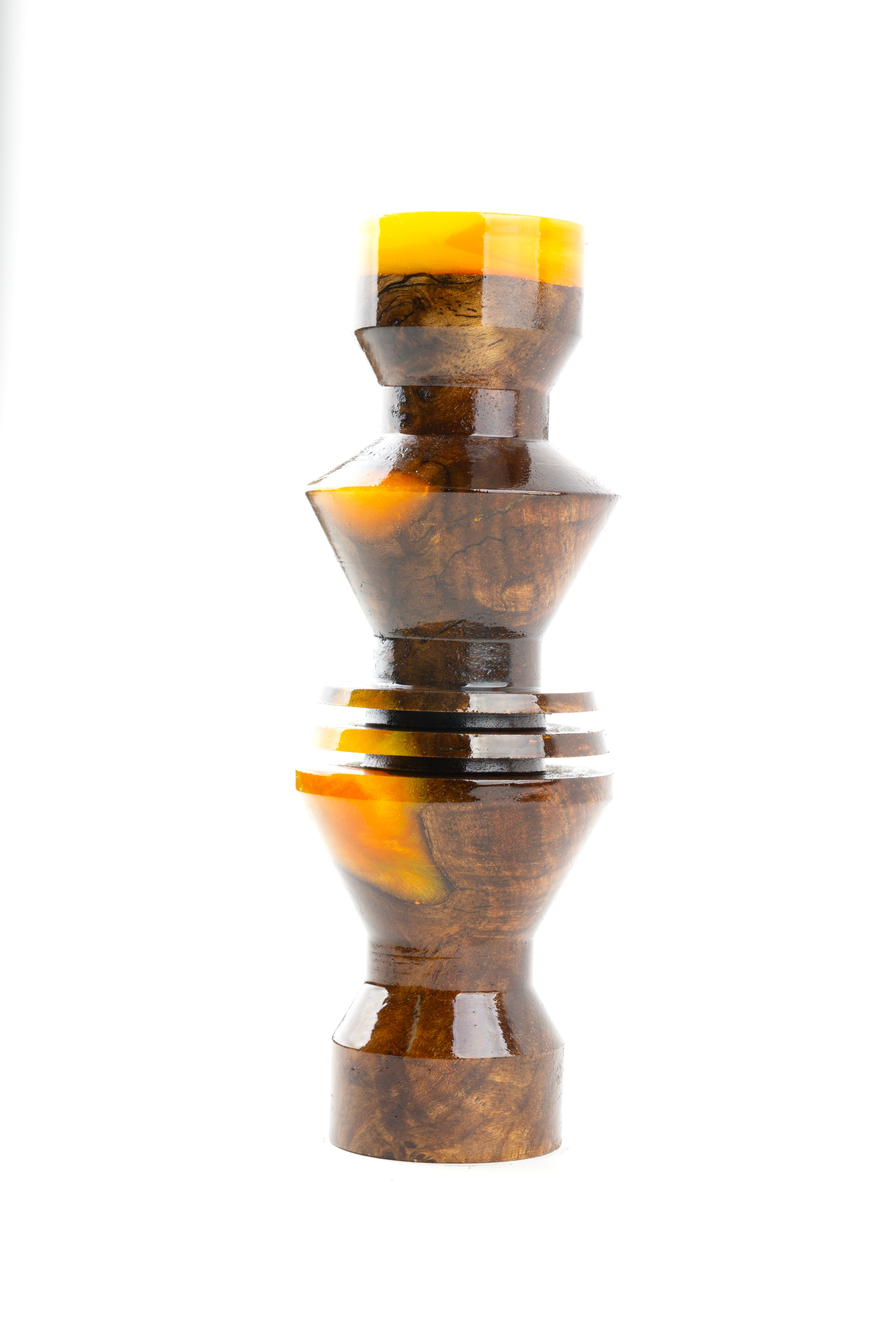 B2 Hookah v5 Precious Cut Collection Emberflare Burl - B2 Hookah