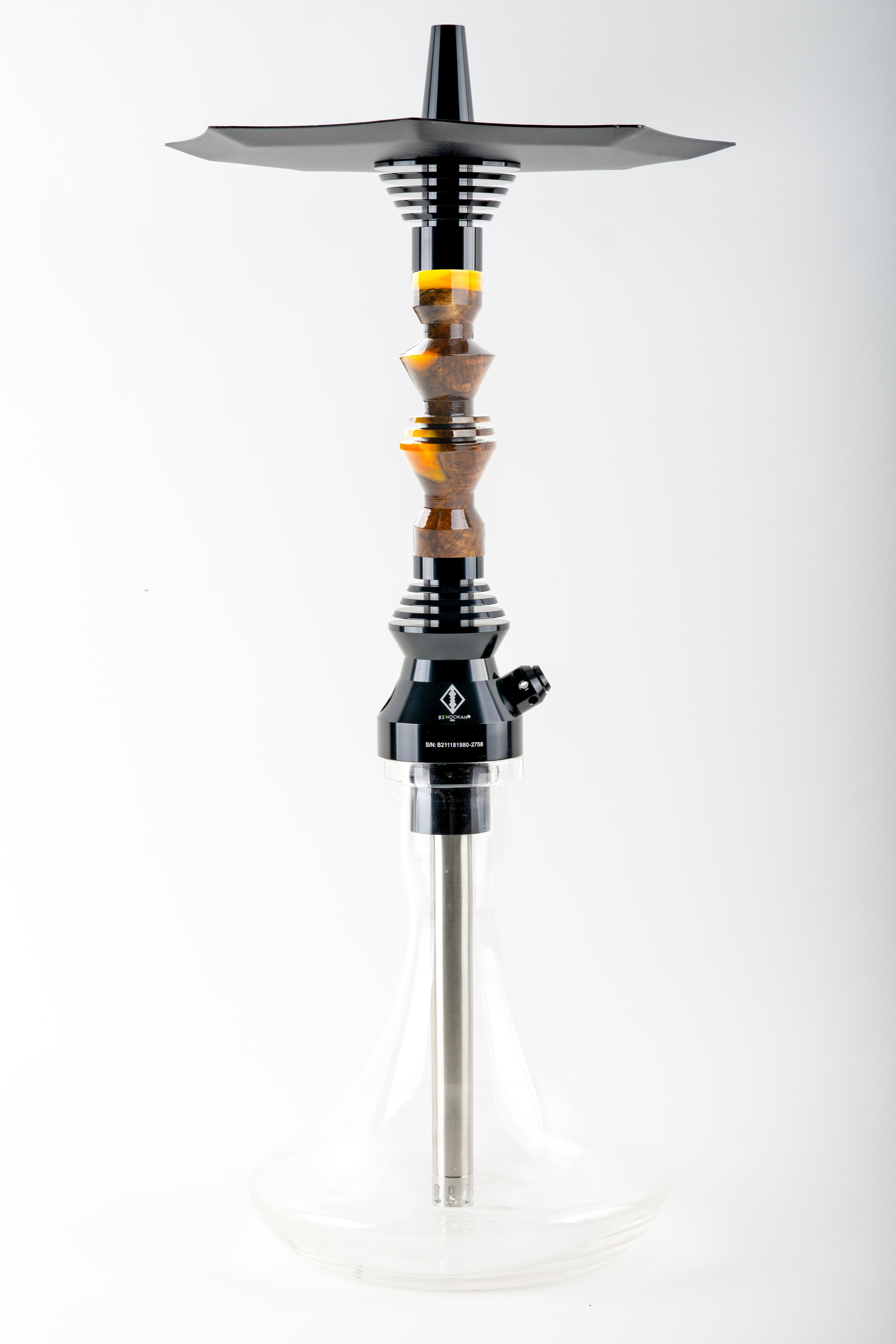 B2 Hookah v5 Precious Cut Collection Emberflare Burl - B2 Hookah