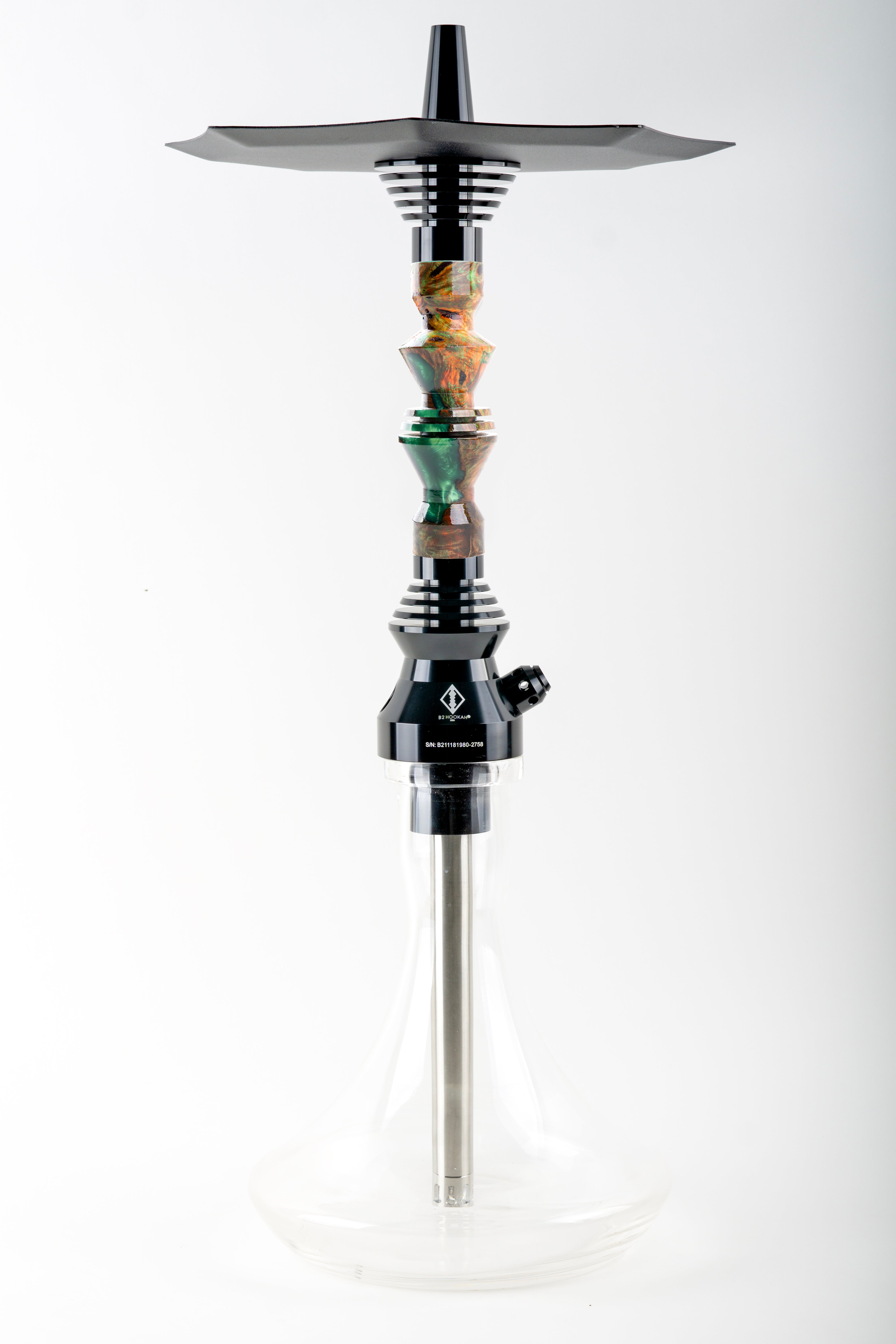 B2 Hookah v5 Precious Cut Collection Emerald Ember - B2 Hookah