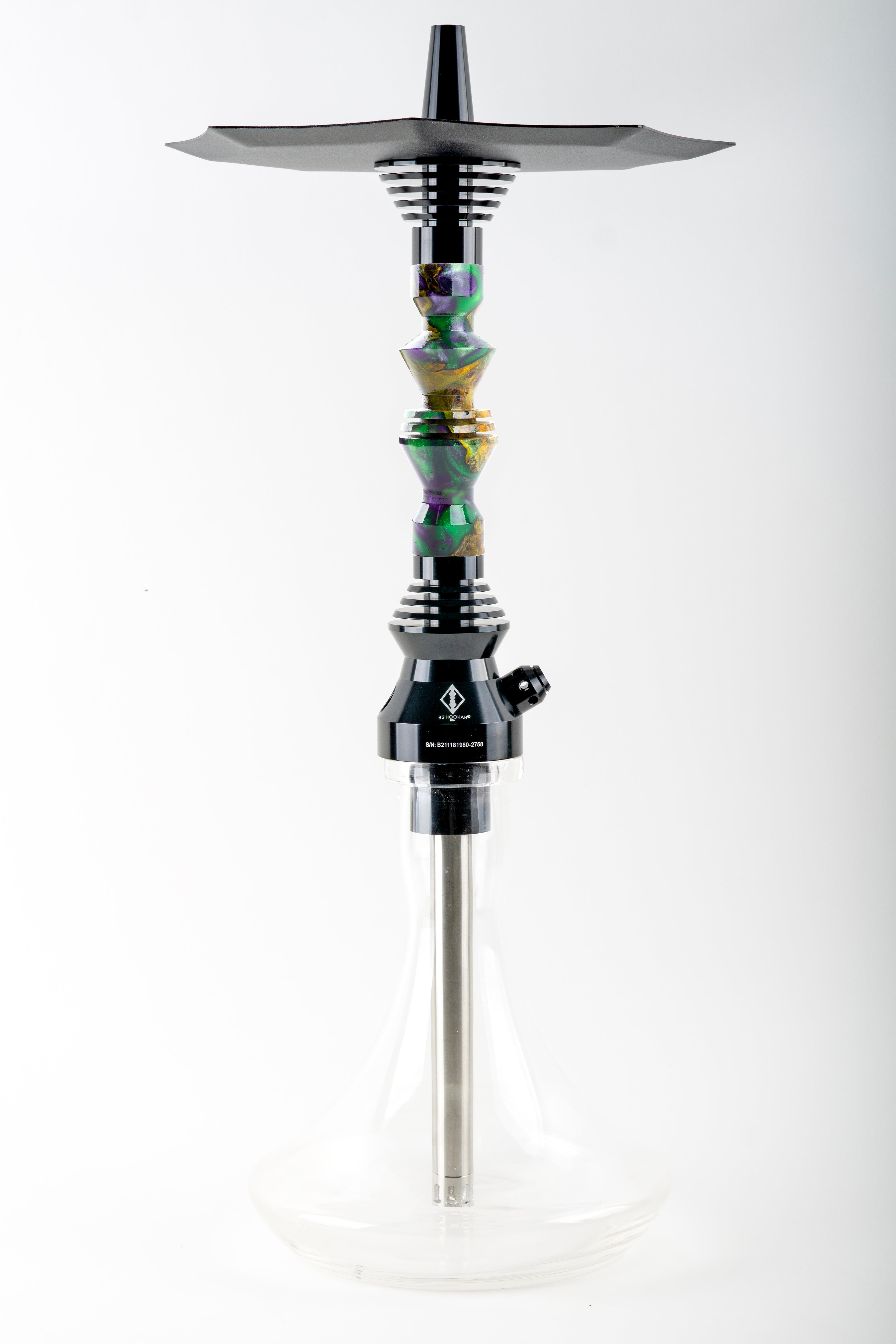 B2 Hookah v5 Precious Cut Collection Joker Swirls - B2 Hookah