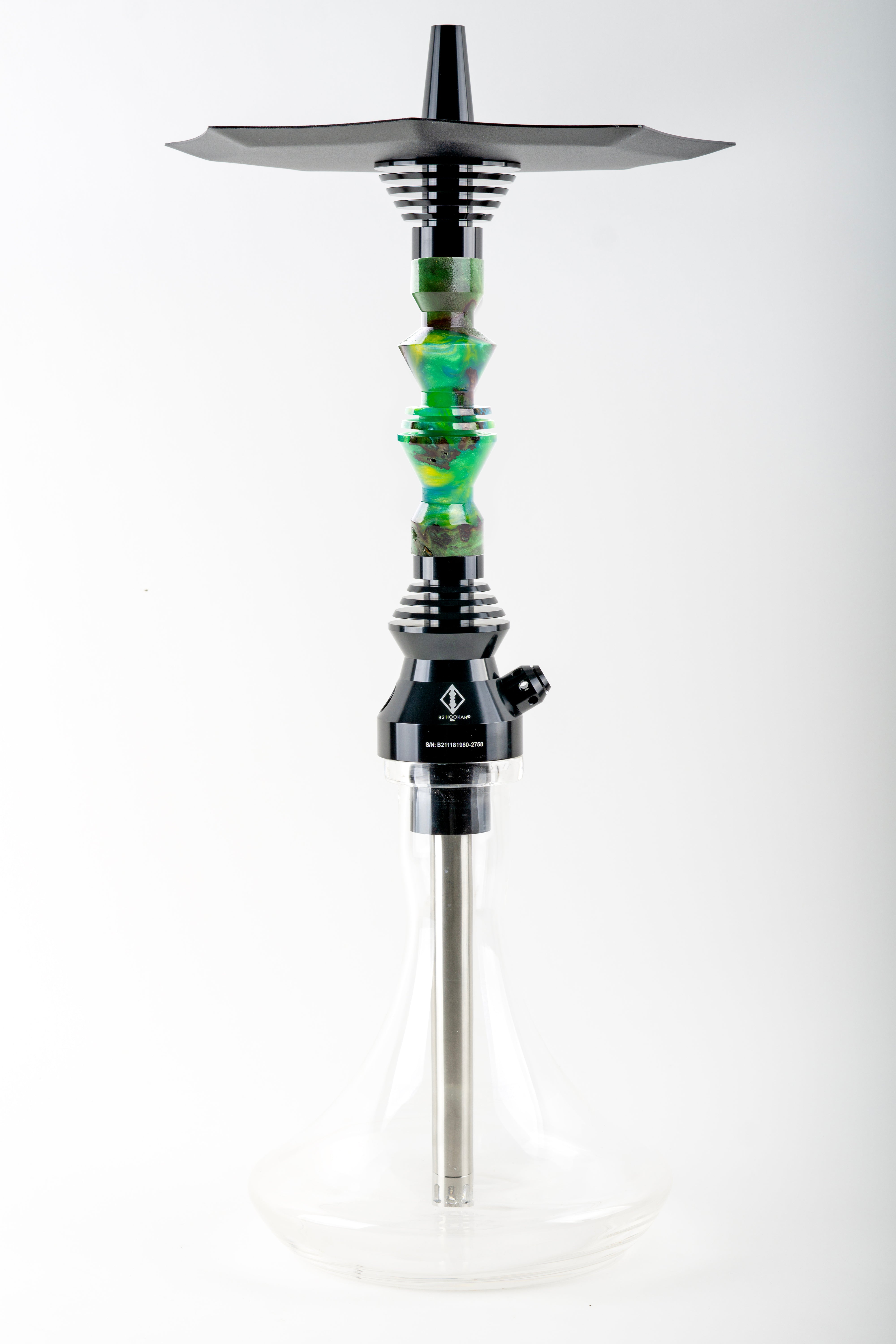 B2 Hookah v5 Precious Cut Collection Neon Canopy - B2 Hookah