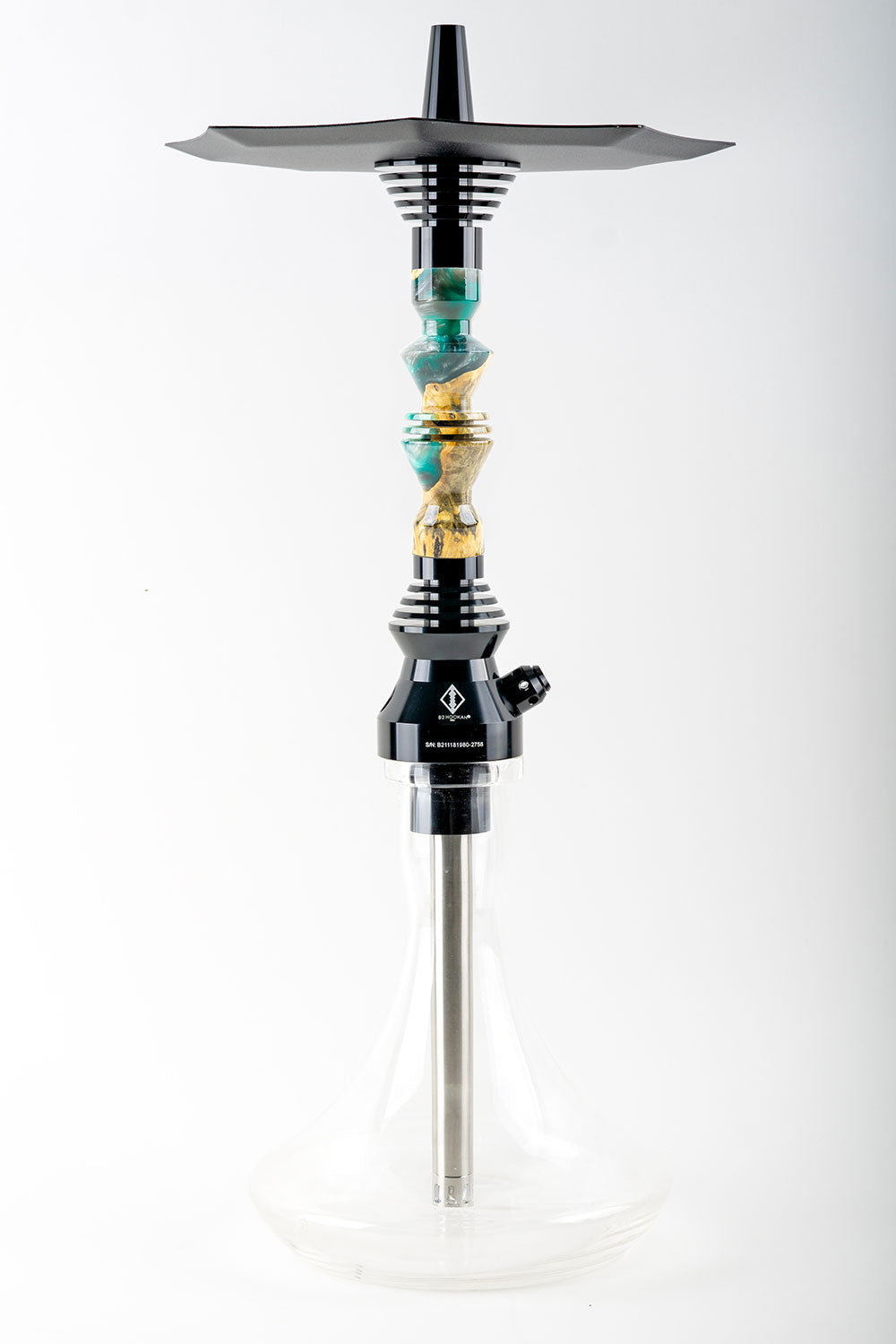 B2 Hookah v5 Precious Cut Collection Ocean Steel - B2 Hookah