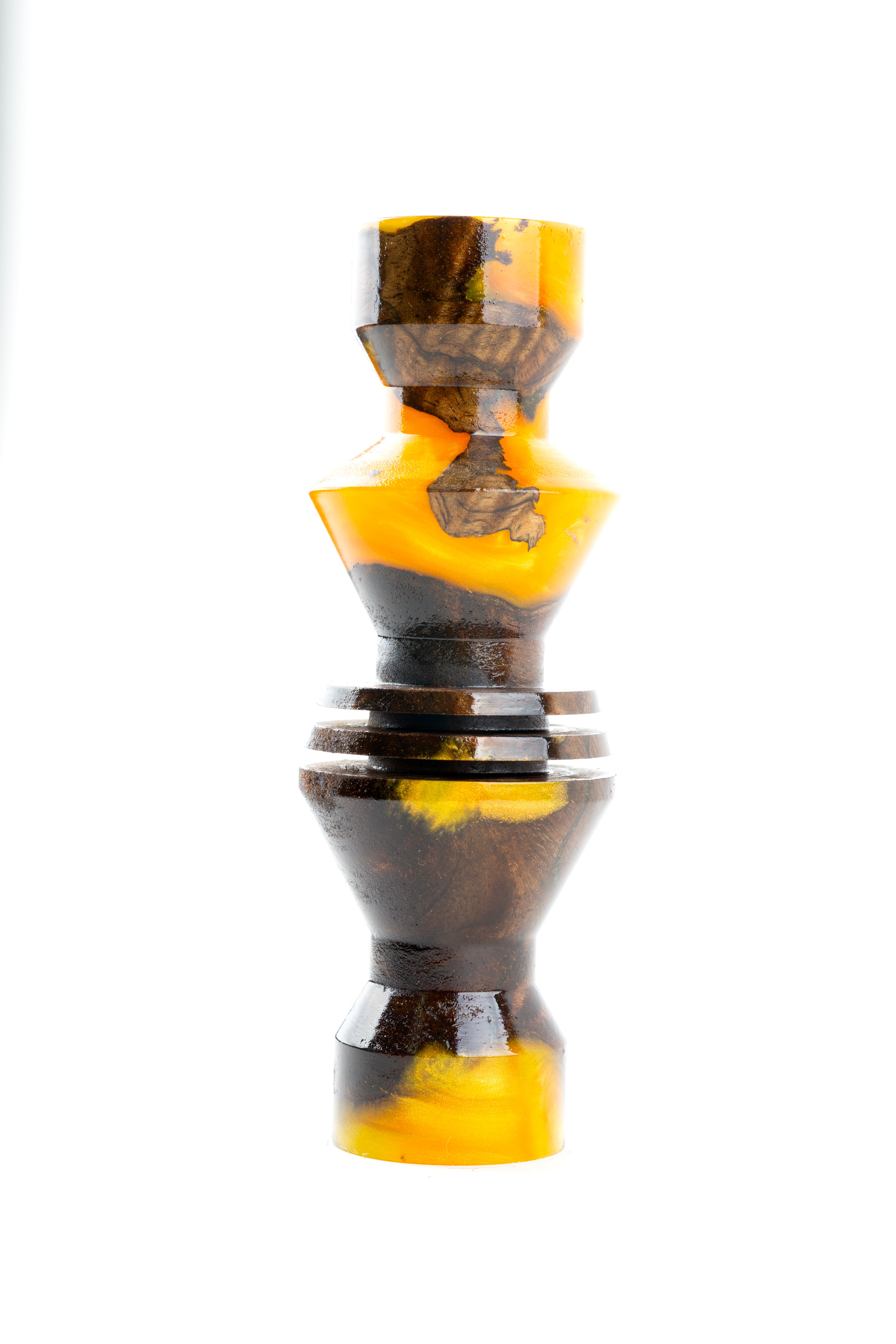 B2 Hookah v5 Precious Cut Collection Sunfire Burl - B2 Hookah