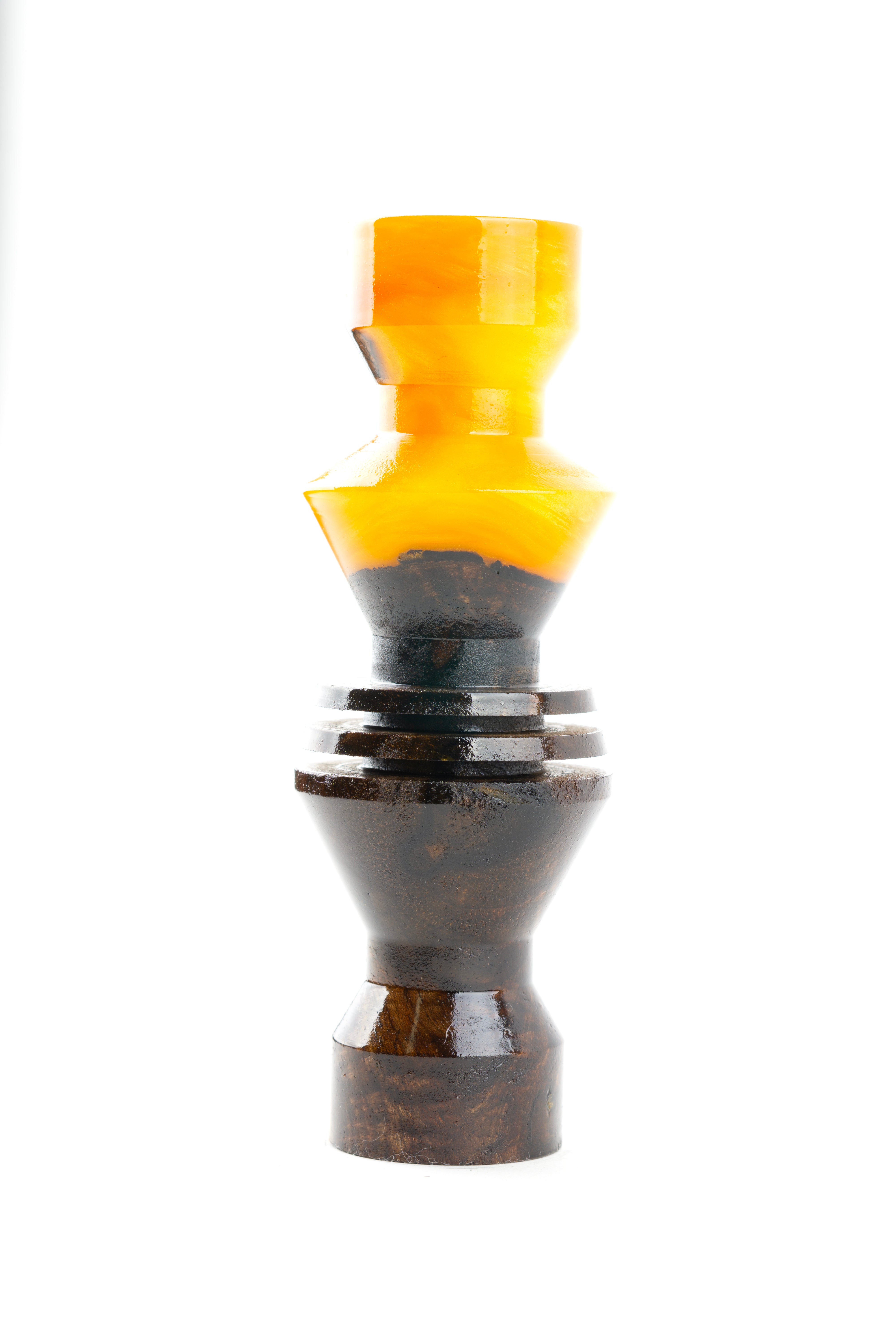 B2 Hookah v5 Precious Cut Collection Sunfire Burl - B2 Hookah