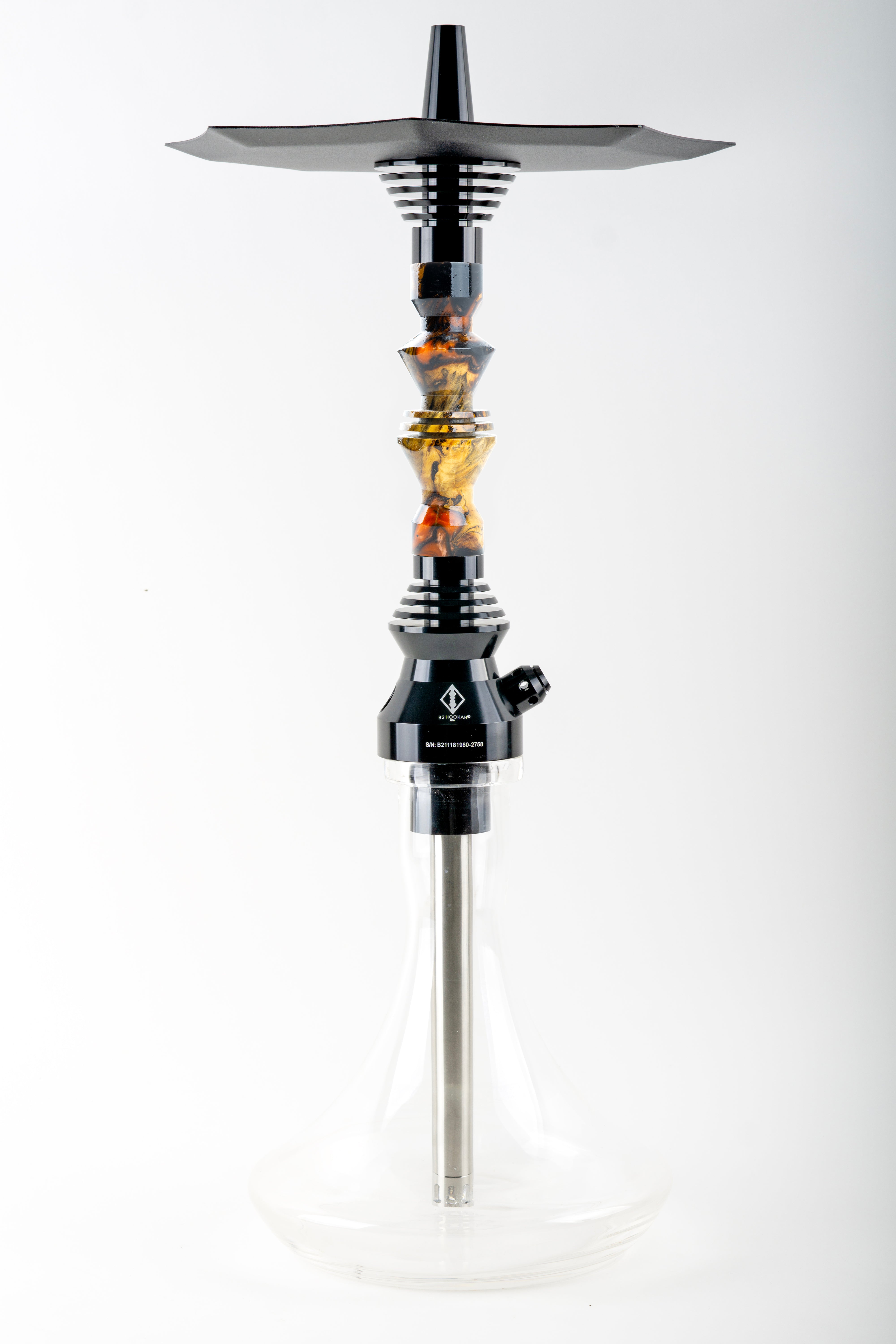 B2 Hookah v5 Precious Cut Collection Tiger Ember - B2 Hookah
