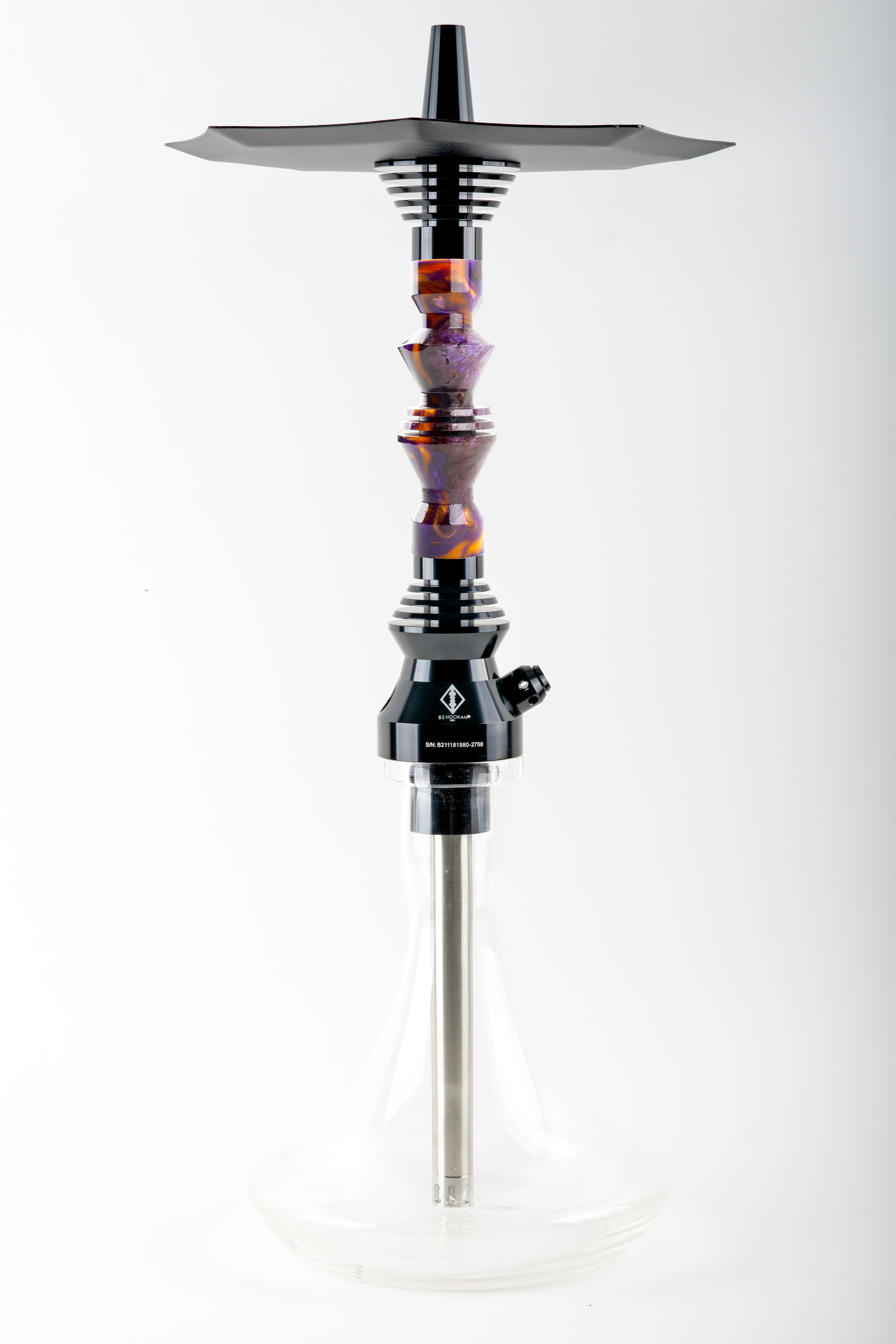 B2 Hookah v5 Precious Cut Collection Twilight Ember - B2 Hookah