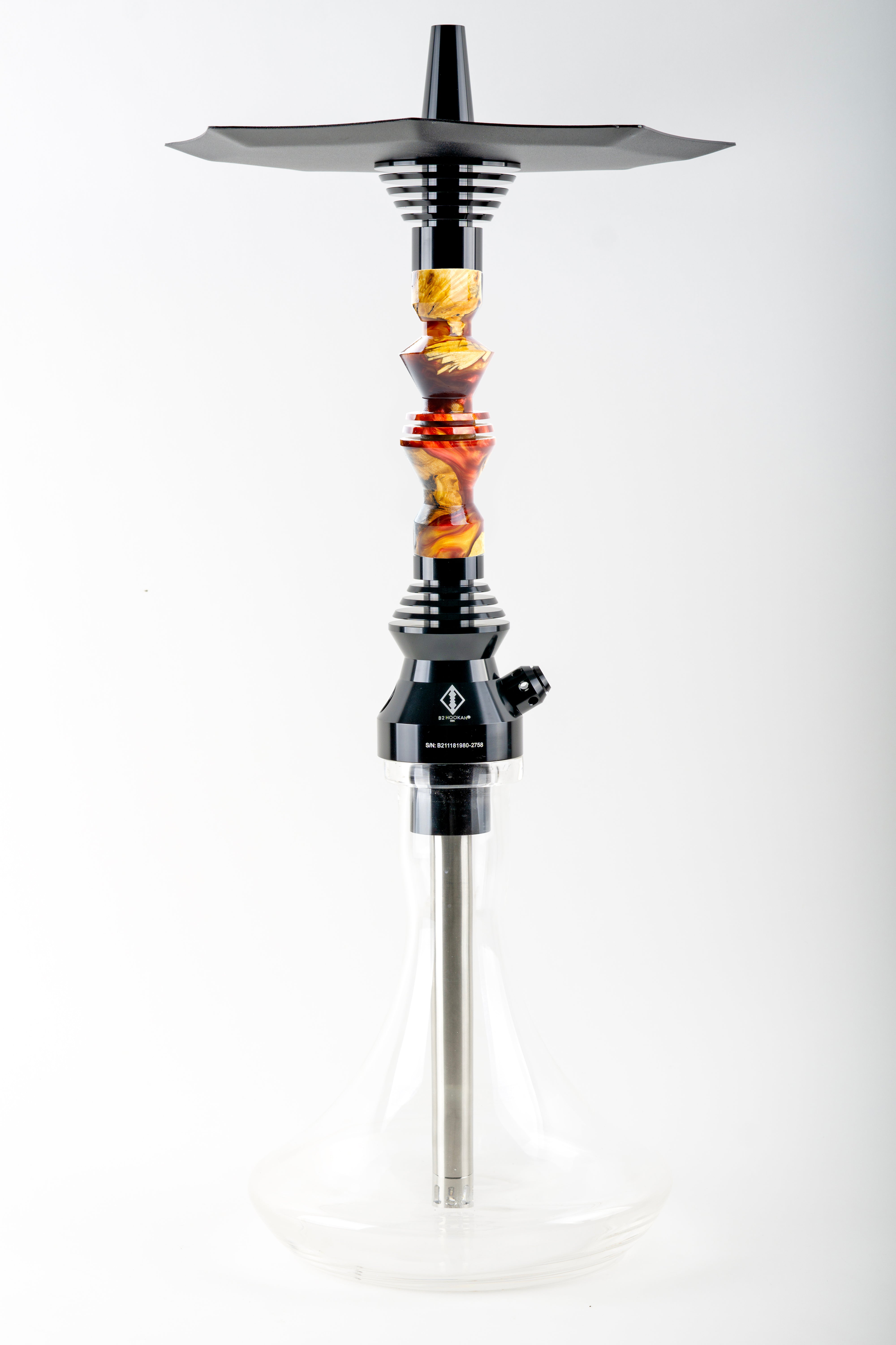B2 Hookah v5 Precious Cut Collection Volcanic Tide - B2 Hookah