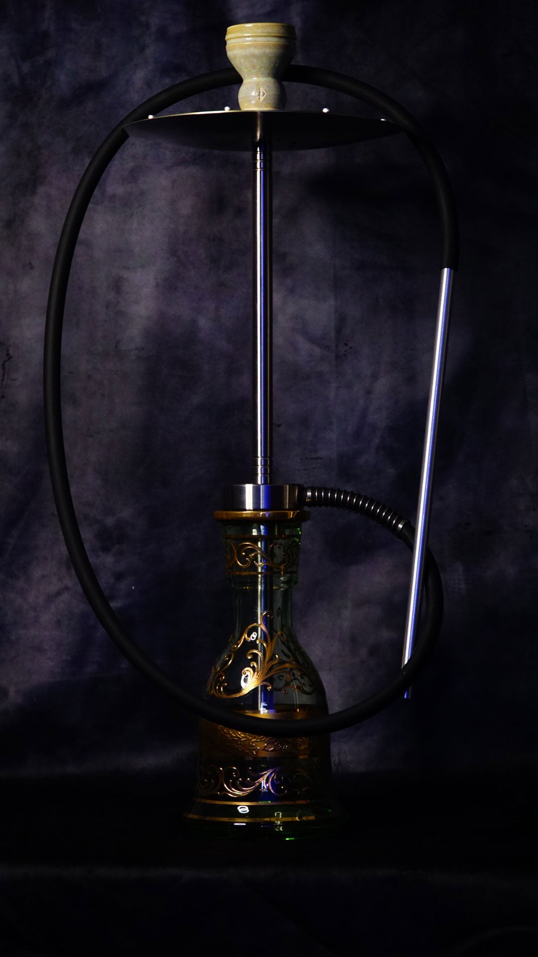 B2 Hookah SS-Inox - Stainless Steel Serial 025 - Friends & Family Green Tray