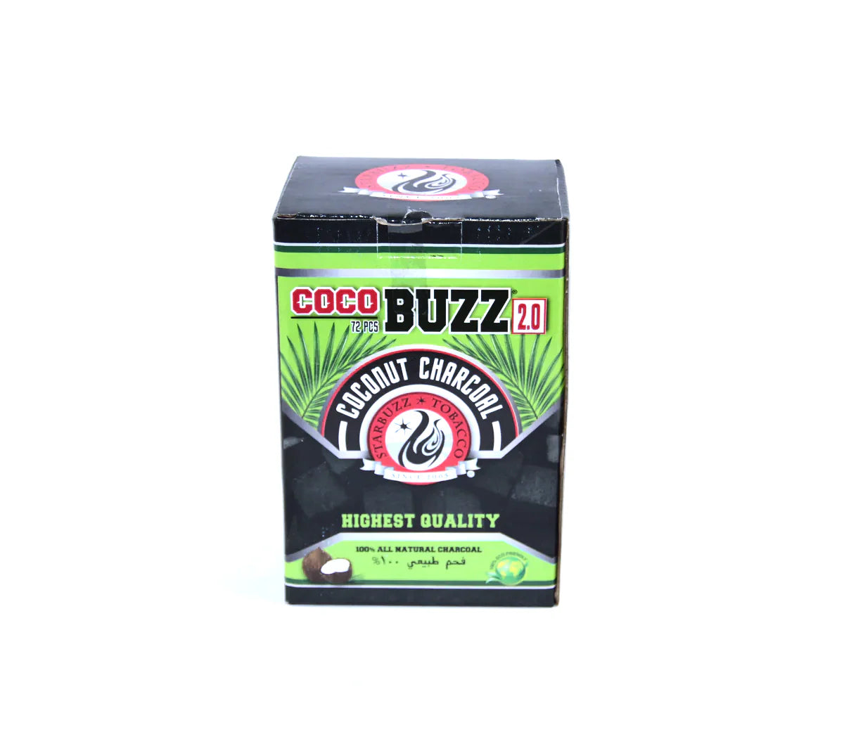 Starbuzz Coco Buzz 2.0 72pcs Cubes Box - Premium Natural Coconut Charcoal
