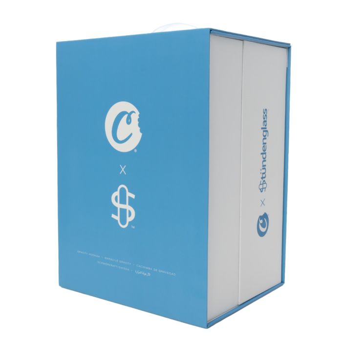 The custom Cookies logo branding, featured on this exclusive limited-edition Stündenglass model.