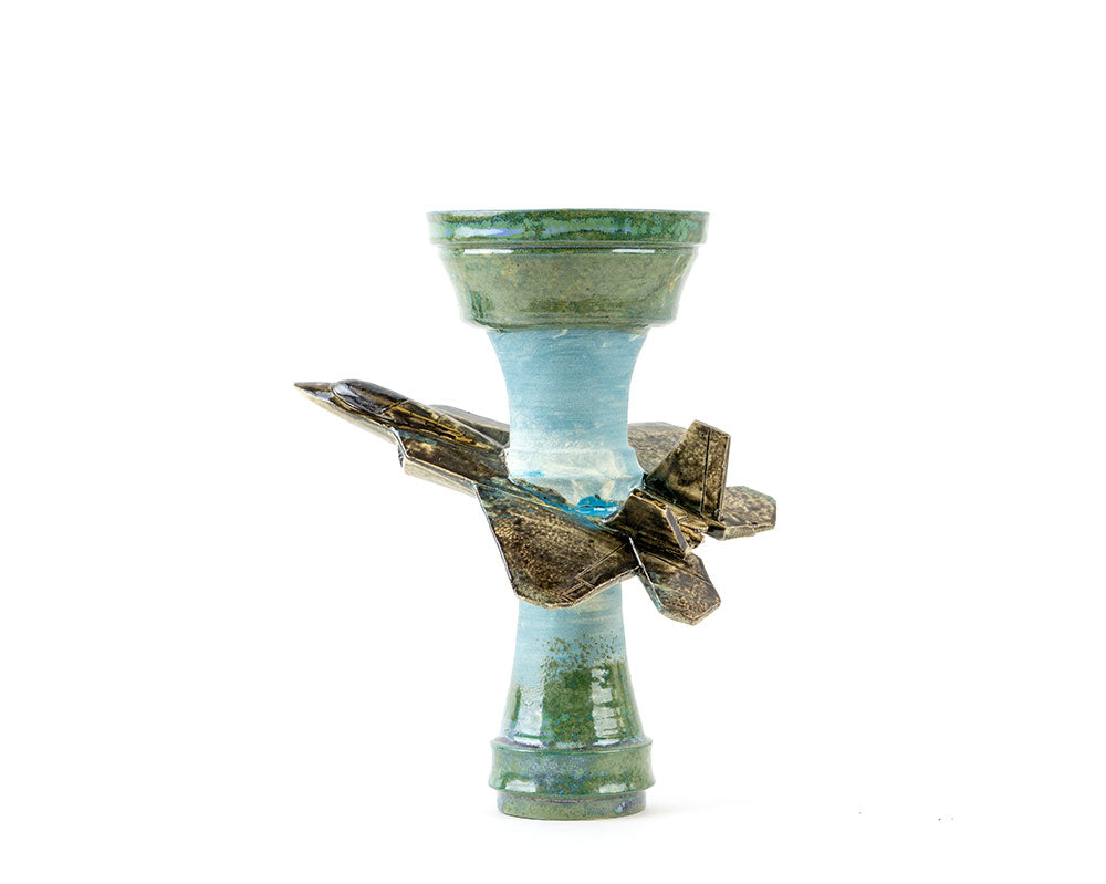 B2 Hookah x Clay King B2 F-22 Raptor Fighter Jet Custom Hookah Bowl - B2 Hookah