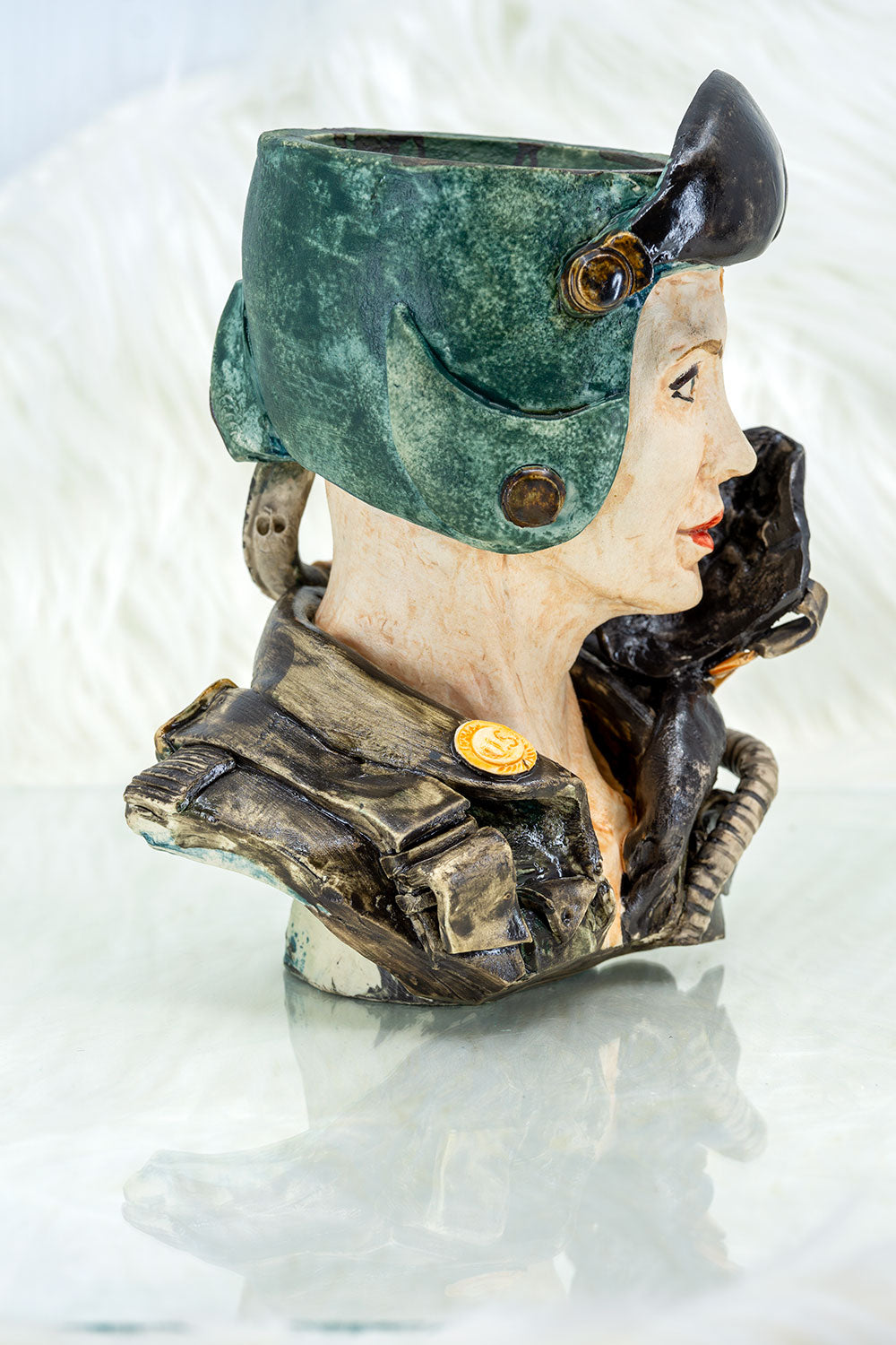 B2 Hookah x Clay King B2 Custom US Airforce Female Pilot Hookah Bowl - B2 Hookah