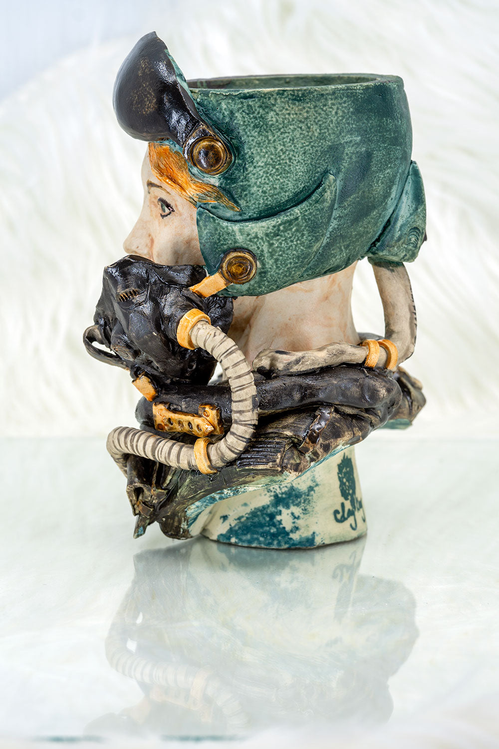 B2 Hookah x Clay King B2 Custom US Airforce Female Pilot Hookah Bowl - B2 Hookah