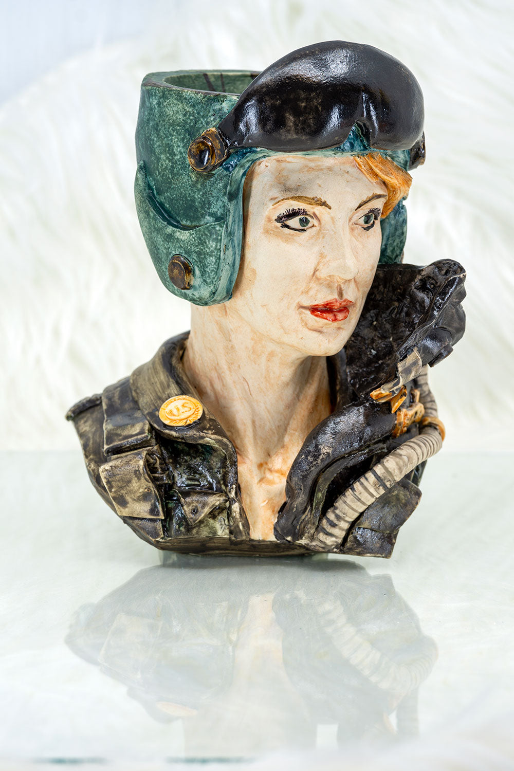 B2 Hookah x Clay King B2 Custom US Airforce Female Pilot Hookah Bowl - B2 Hookah