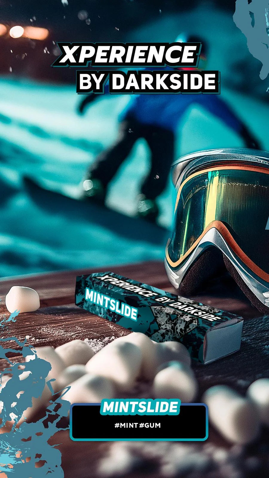 Darkside Xperience MINTSLIDE Shisha - Refreshing Mint Gum Flavor