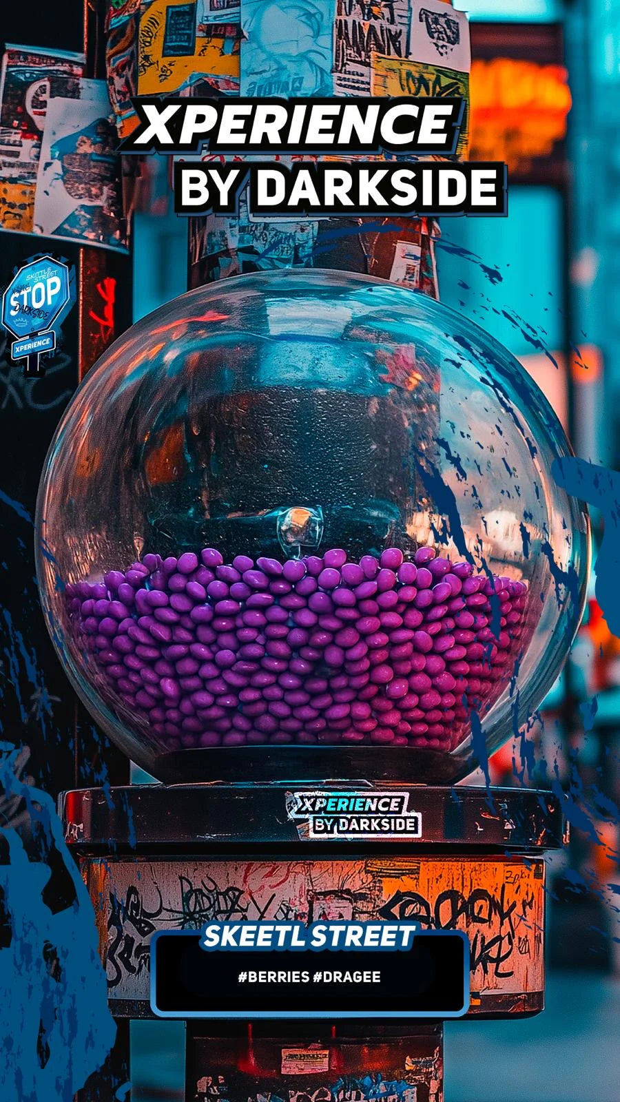 Darkside Xperience SKEETL STREET Hookah Tobacco - Sour Berry Candy Flavor