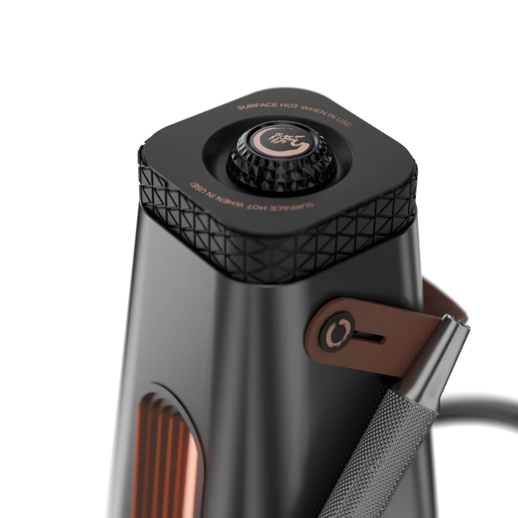 Close-up of Enso Hookah porcelain heating chamber and removable cup