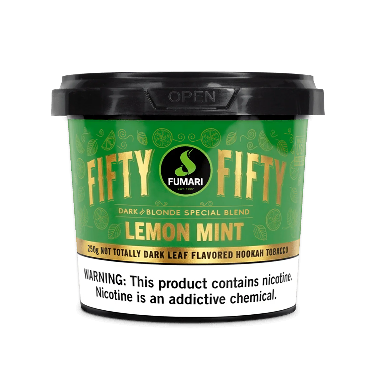 Fumari Fifty-Fifty 250g - Premium Hybrid Blonde - Dark Leaf Tobacco Shisha