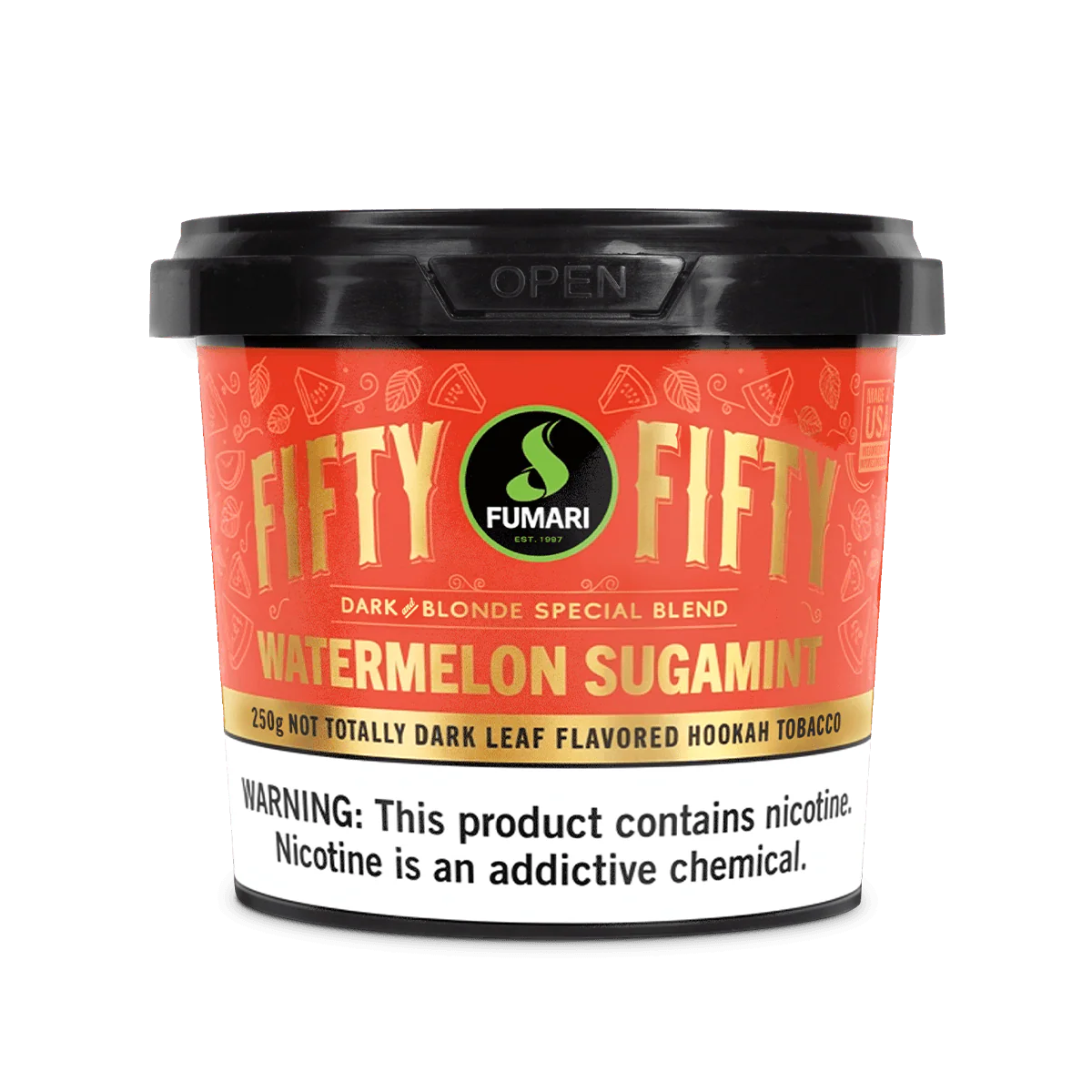 Fumari Fifty-Fifty 250g - Premium Hybrid Blonde - Dark Leaf Tobacco Shisha