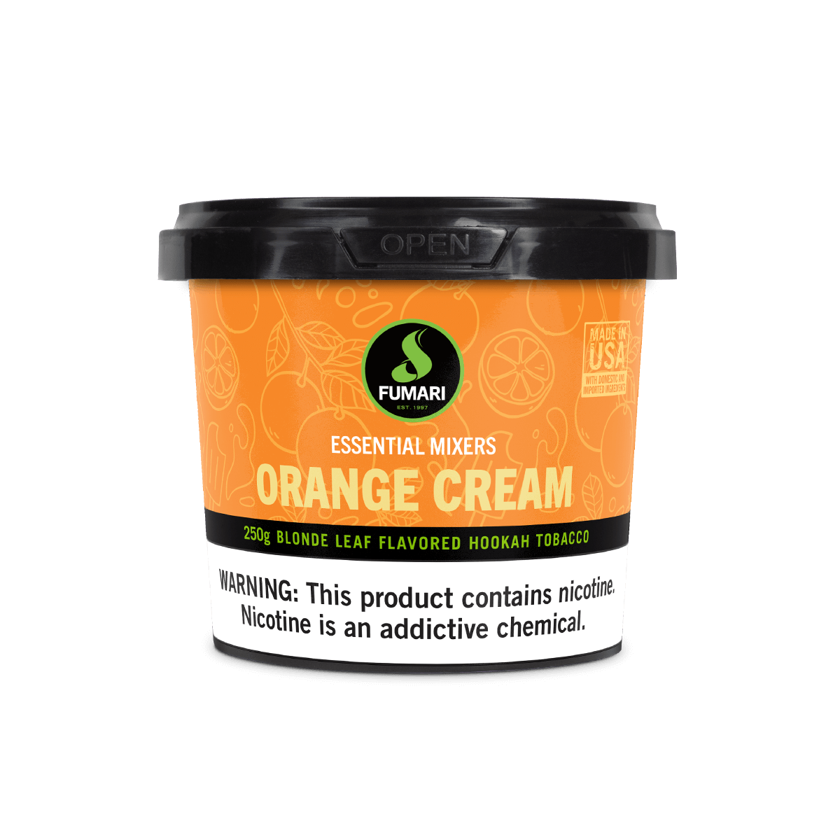 Fumari Shisha Tobacco Orange Cream 250g - B2 Hookah