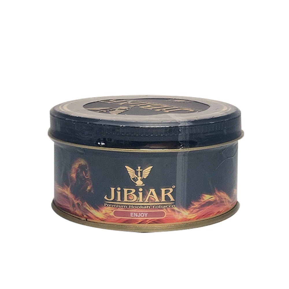 Jibiar Premium Hookah Tobacco tin on a white background