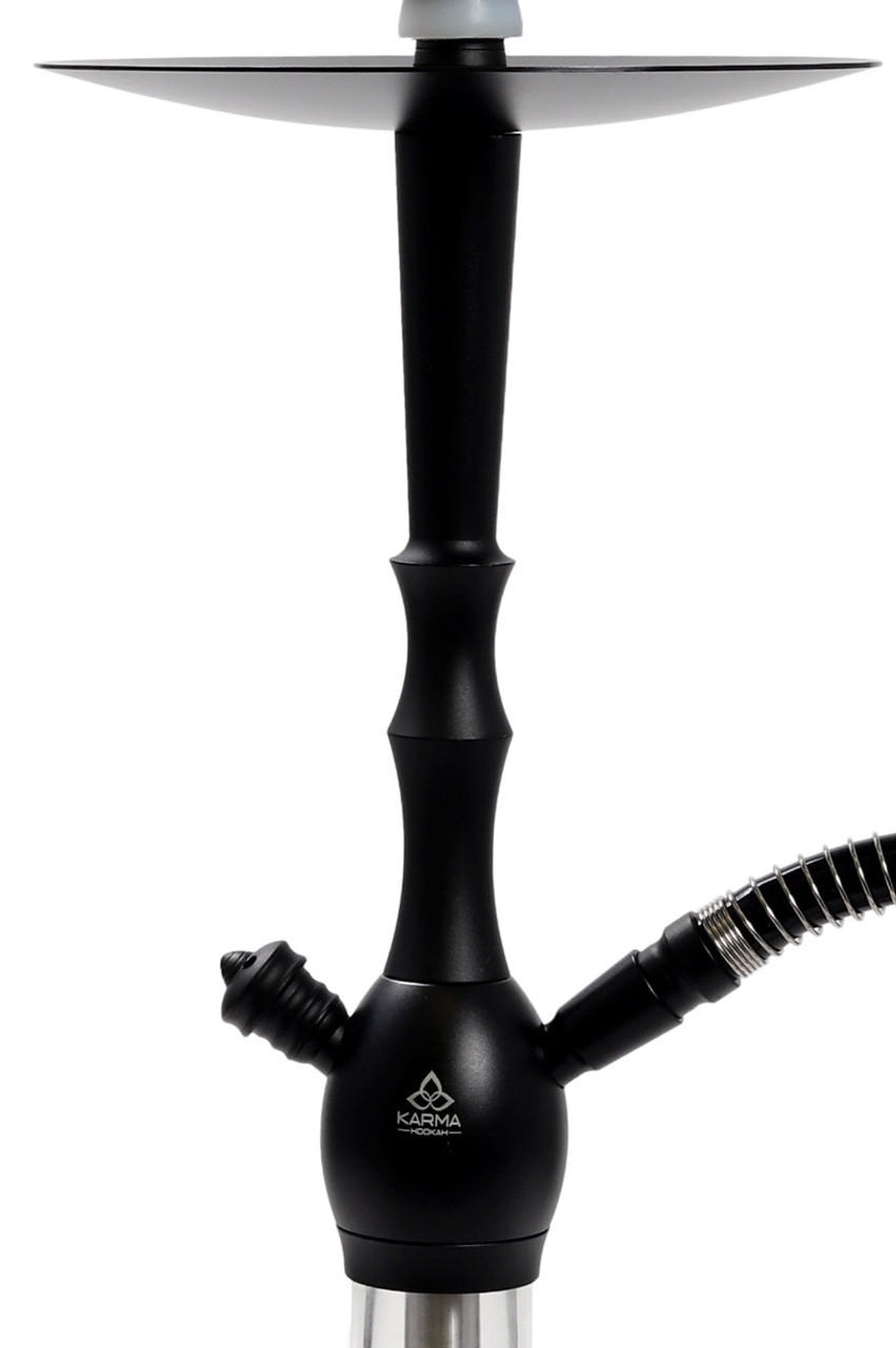 Zoomed-in body detail of Karma Canopus Hookah in black finish