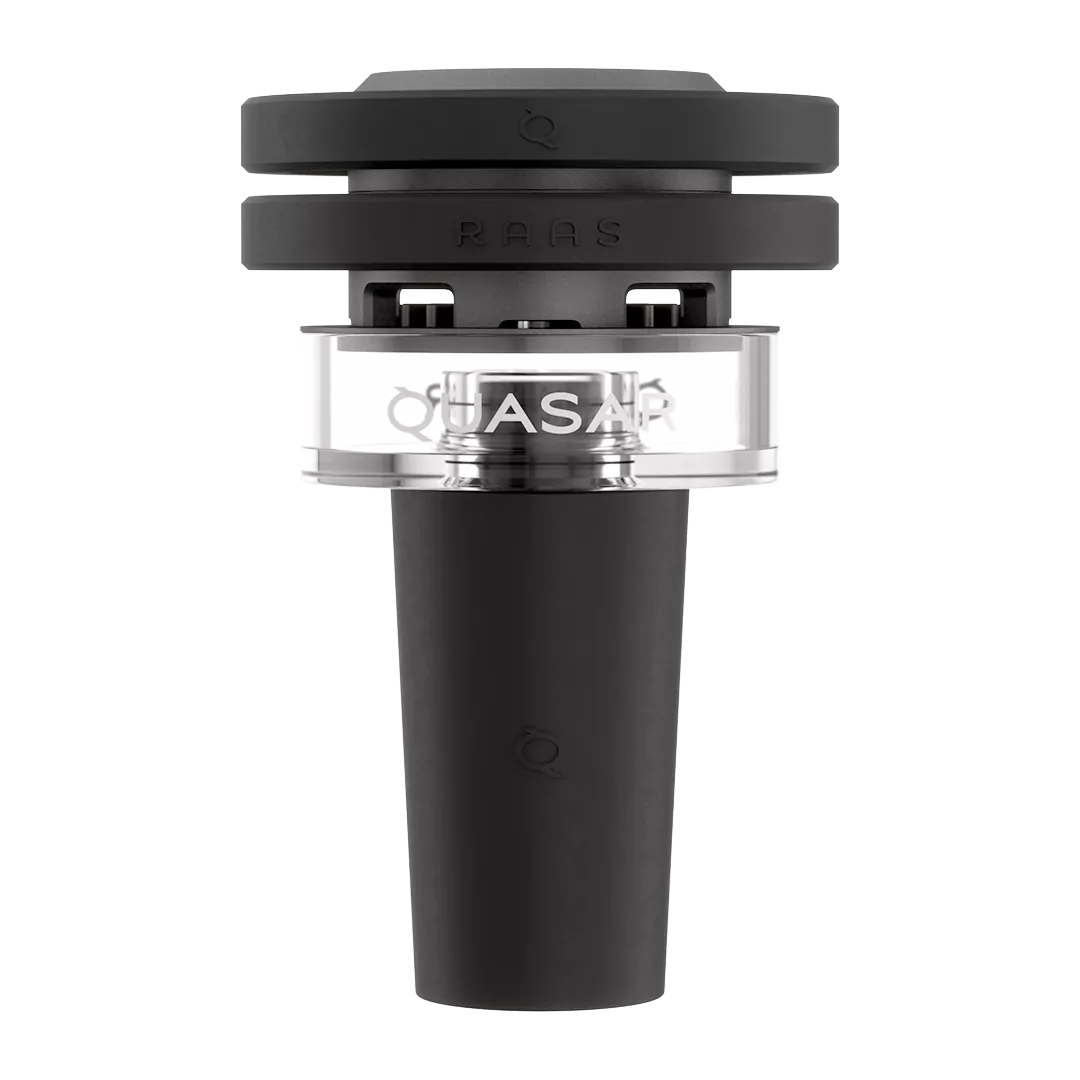 Quasar Petite Raas 2 Bowl installed on a compact modern hookah with single charcoal setup