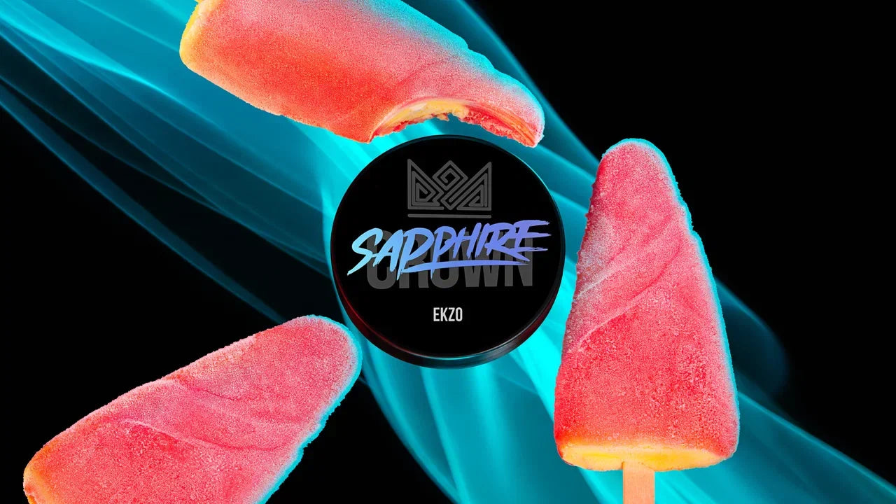 Sapphire Crown Ekzo full hookah setup with tobacco box and accessories