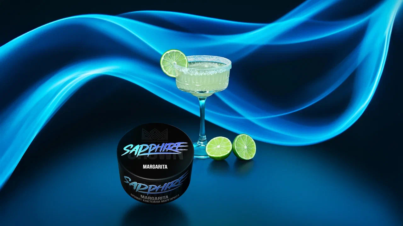 Detailed view of Sapphire Crown Margarita shisha leaf cut and citrus coloring