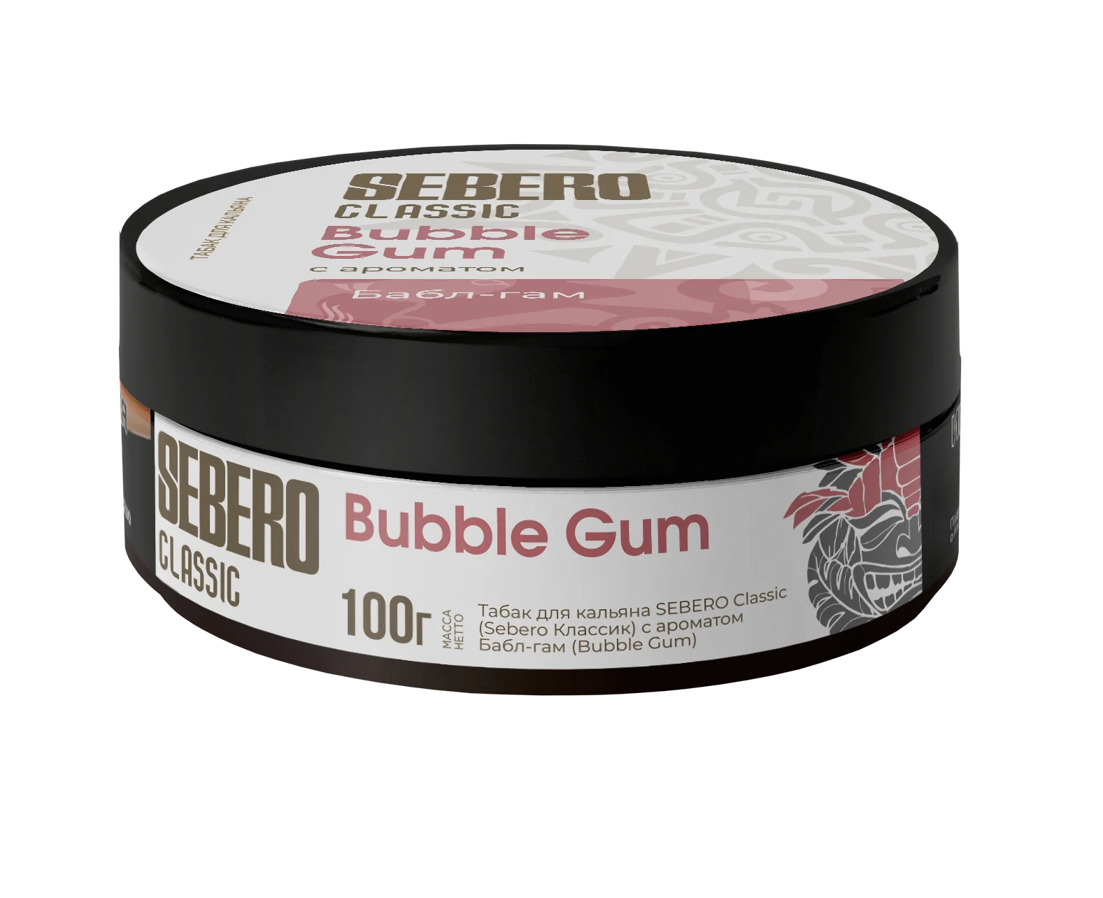 Sebero Classic Bubble Gum 100g, a nostalgic bubble gum flavor with a hint of spicy cinnamon.