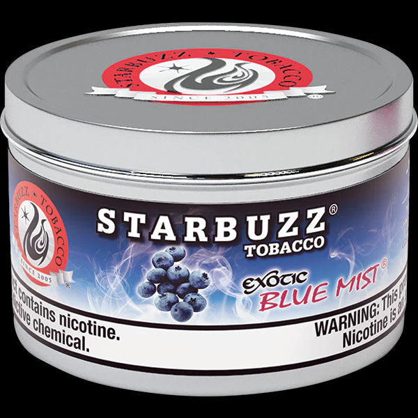 Starbuzz Blue Mist 250g - Smooth and flavorful blueberry-mint shisha for thick clouds.