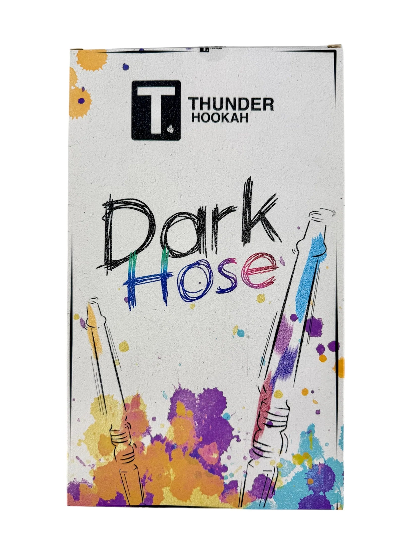Thunder Dark V4 Hookah Hose featuring sleek black design and vibrant detachable ends.
